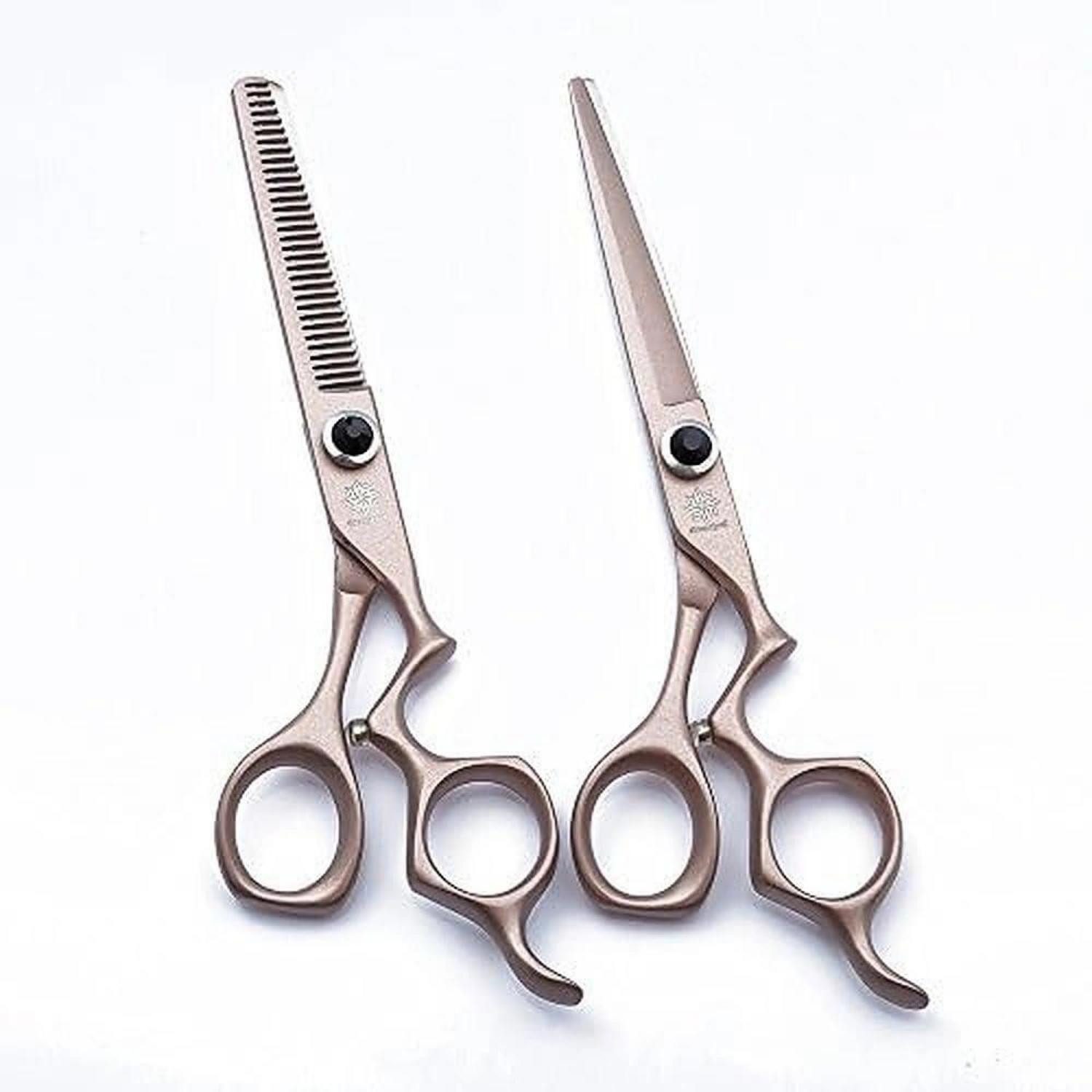 LuxusKollektion Scheren-Set Friseurschere Set 6 Zoll Effilierschere Edelsta 440C