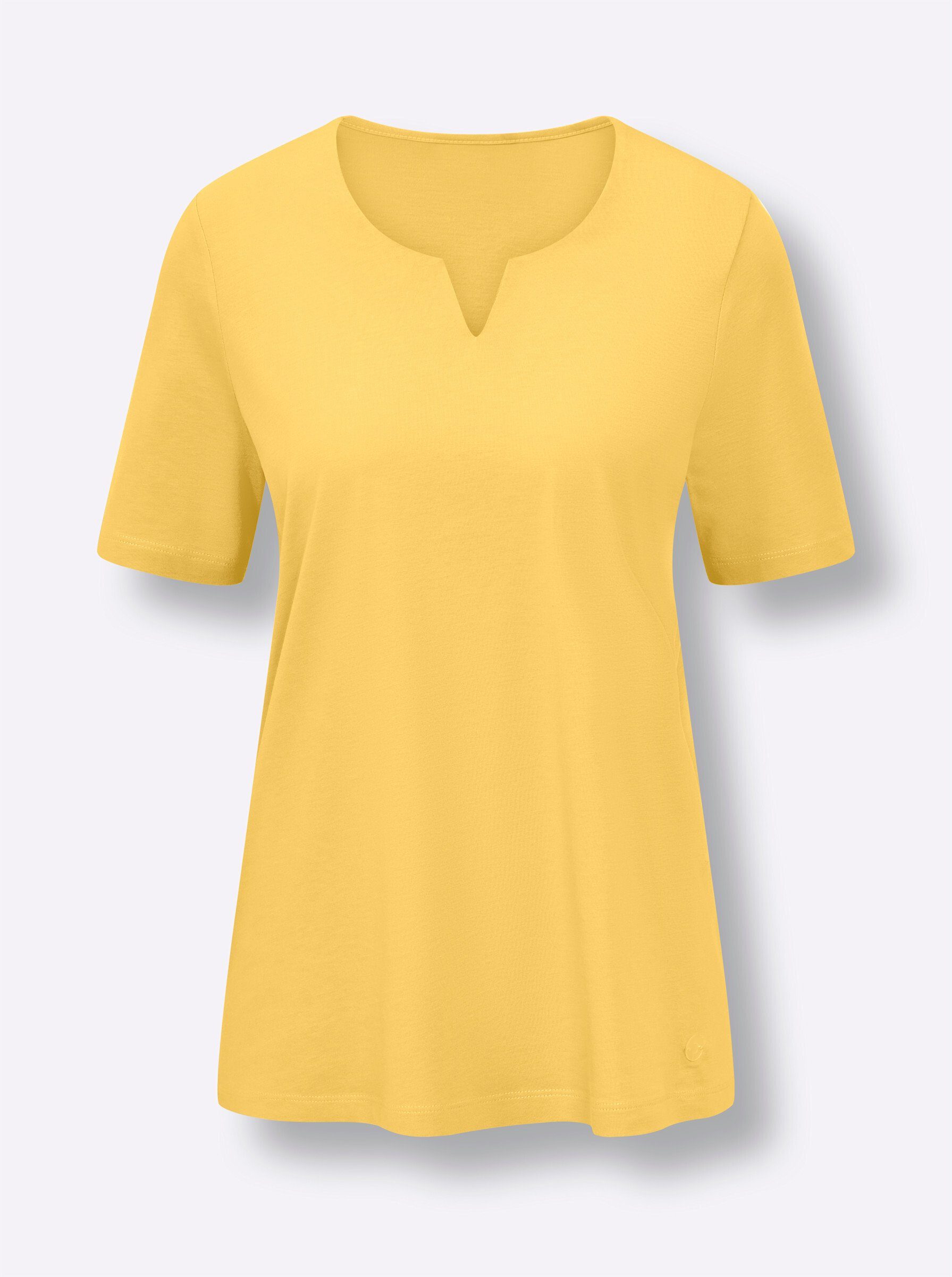 WEIDEN Schlafanzug gelb-schwarz-bedruckt WITT