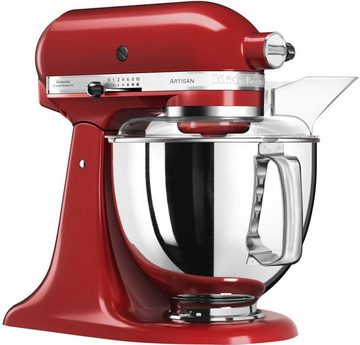 KitchenAid Küchenmaschine 5KSM175PSEER+KSMVSA EMPIRE ROT, 300 W, 4,8 l Schüssel, mit Gratis Gemüseschneider und 3 Trommeln (Wert ca. 129,- UVP)