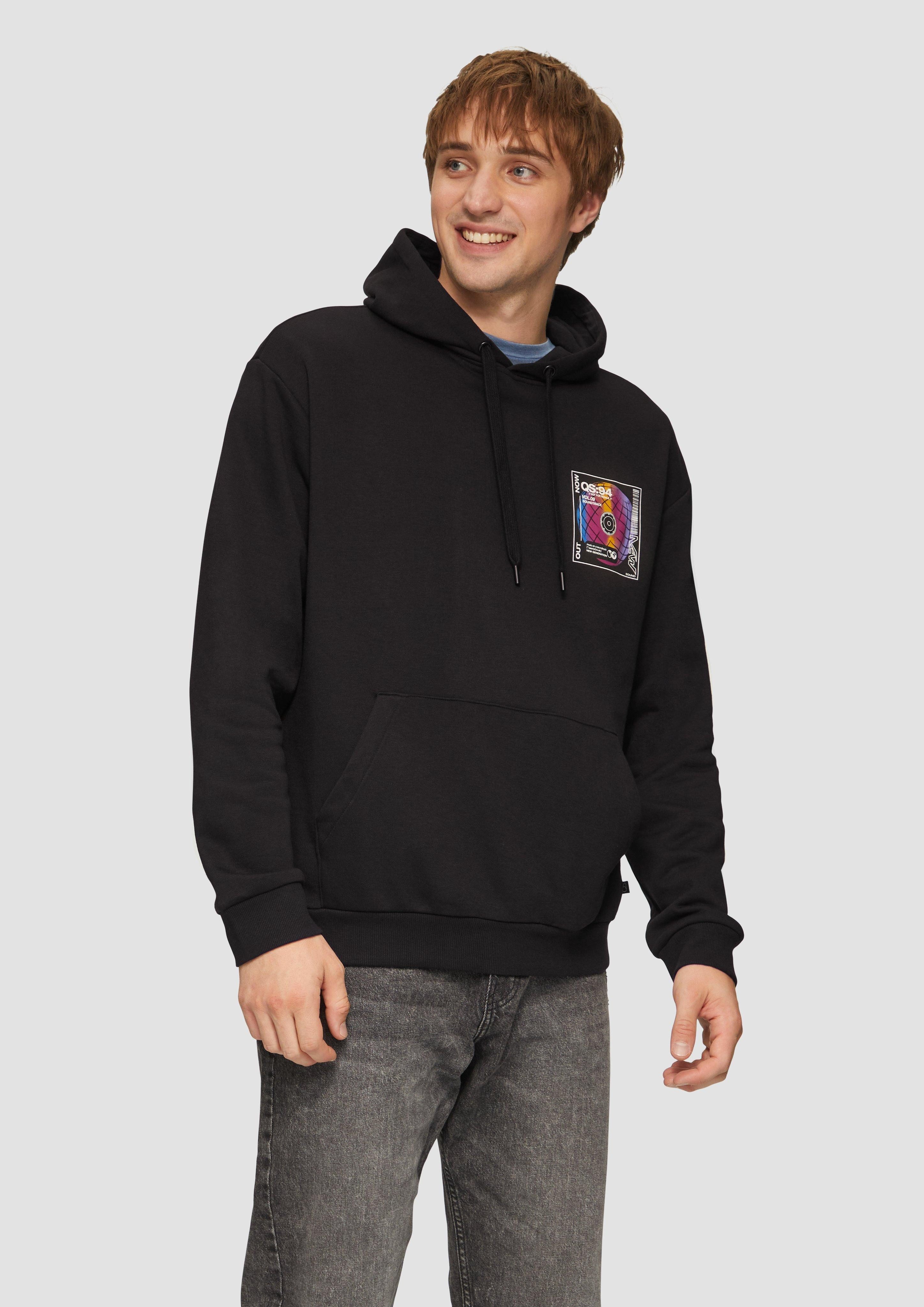 Sweatshirt Kapuzensweatshirt mit Front- und Rückenprint