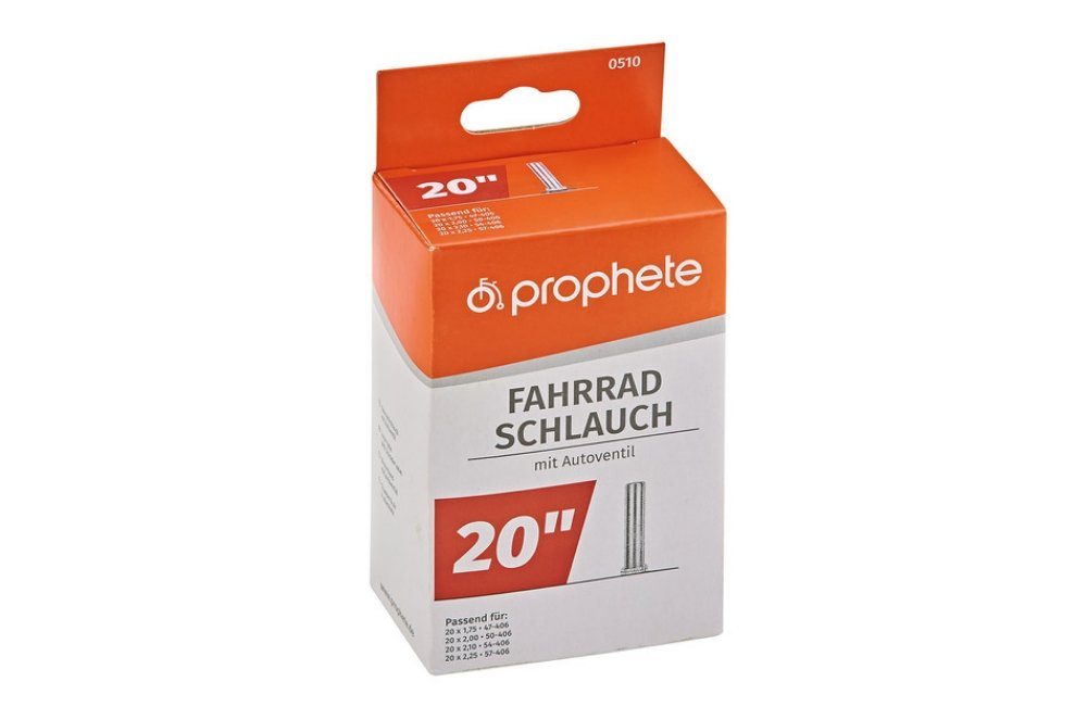 Fahrradschlauch 20x2,25 0510, 20x1,75 Prophete Prophete Ersatzschlauch Fahrradschlauch bis (1-St)