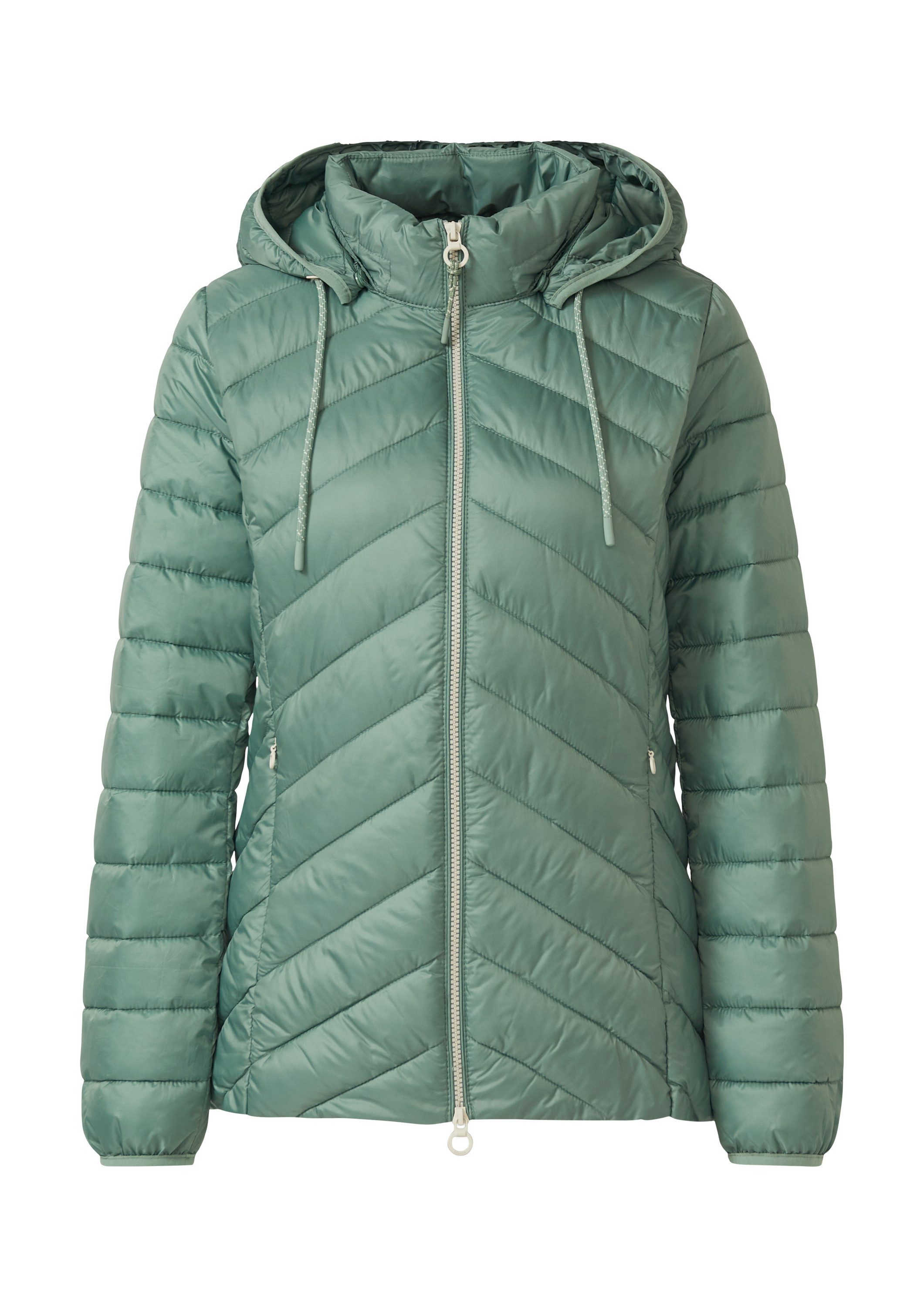 s.Oliver Funktionsjacke Outdoor-Jacke Gesteppte Jacke mit abnehmbarer Kapuze im Slim Fit