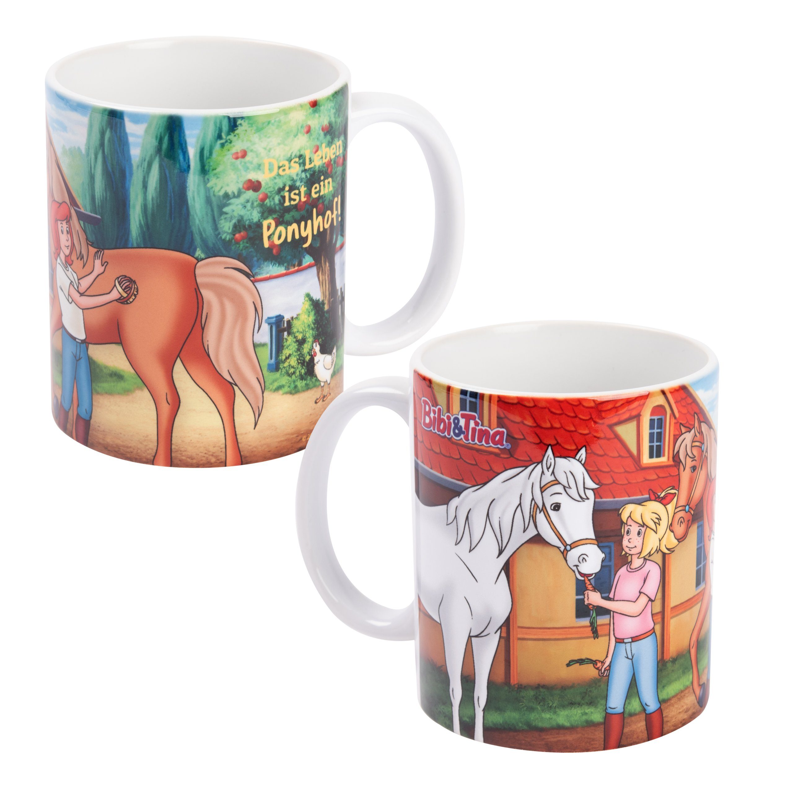 United Labels® Tasse »Bibi & Tina Tasse - Das Leben ist ein Ponyhof!  Kaffeetasse Becher Kaffeebecher aus Keramik 320 ml«, Keramik online kaufen  | OTTO