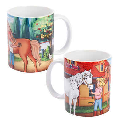 United Labels® Tasse Bibi & Tina Tasse - Das Leben ist ein Ponyhof! aus Keramik 320 ml, Keramik