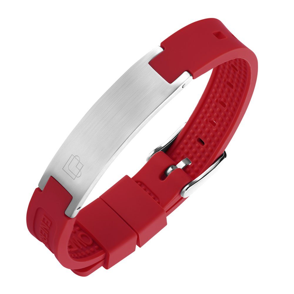 Lunavit Armband Lunavit Magnet Silikonarmband Sporty Rot | Armbänder