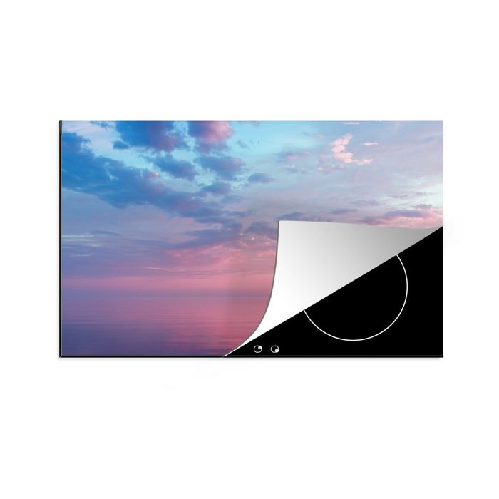 MuchoWow Herdblende-/Abdeckplatte Meer - Sonnenuntergang - Pastell Vinyl (1 tlg) Ceranfeldabdeckung Arbeitsplatte für küche