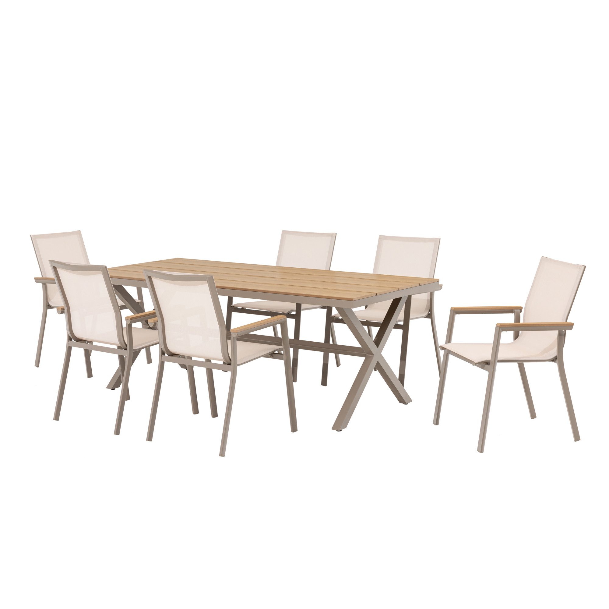 MANDALIKA Garden Gartenlounge-Set 7 tlg. Essgruppe günstig online kaufen