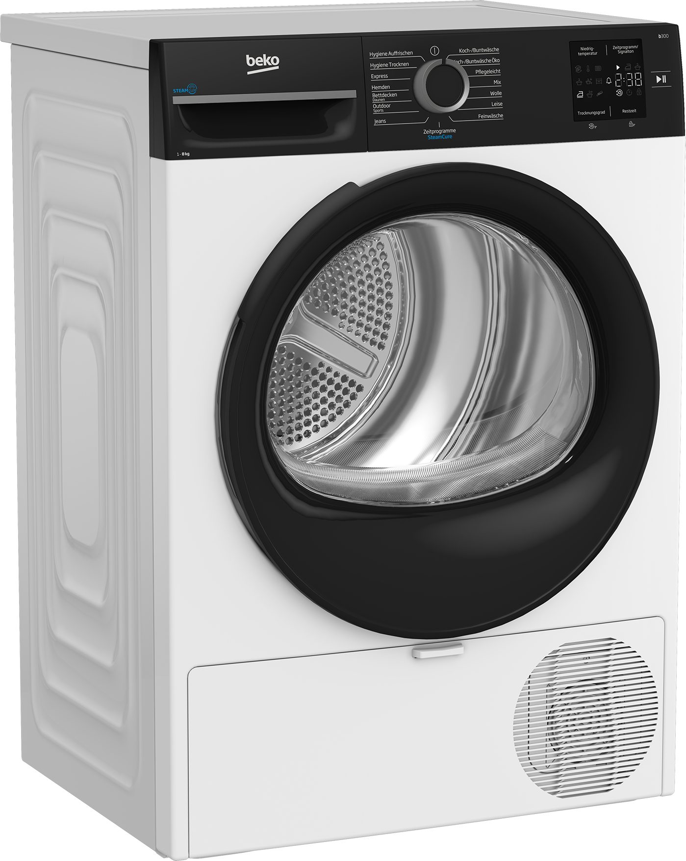 BEKO Wärmepumpentrockner BM3T38240W, AquaWave Schontrommel & 8 kg – sanft trocknen für die ganze Familie