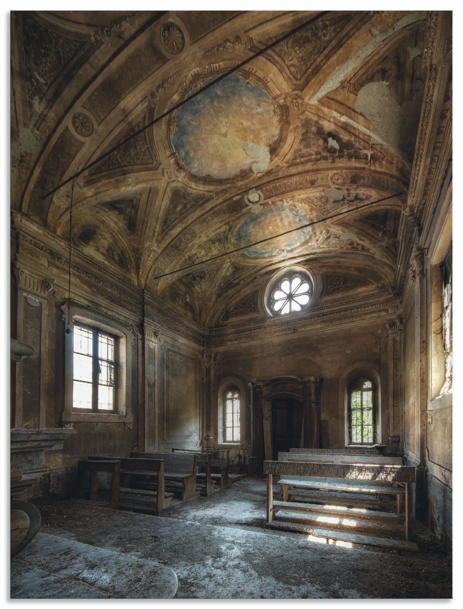 Artland Wandbild Lost Place Alte Kirche Architektur, Gebäude (1 St), als Alubild, Leinwandbild in verschied. Größen