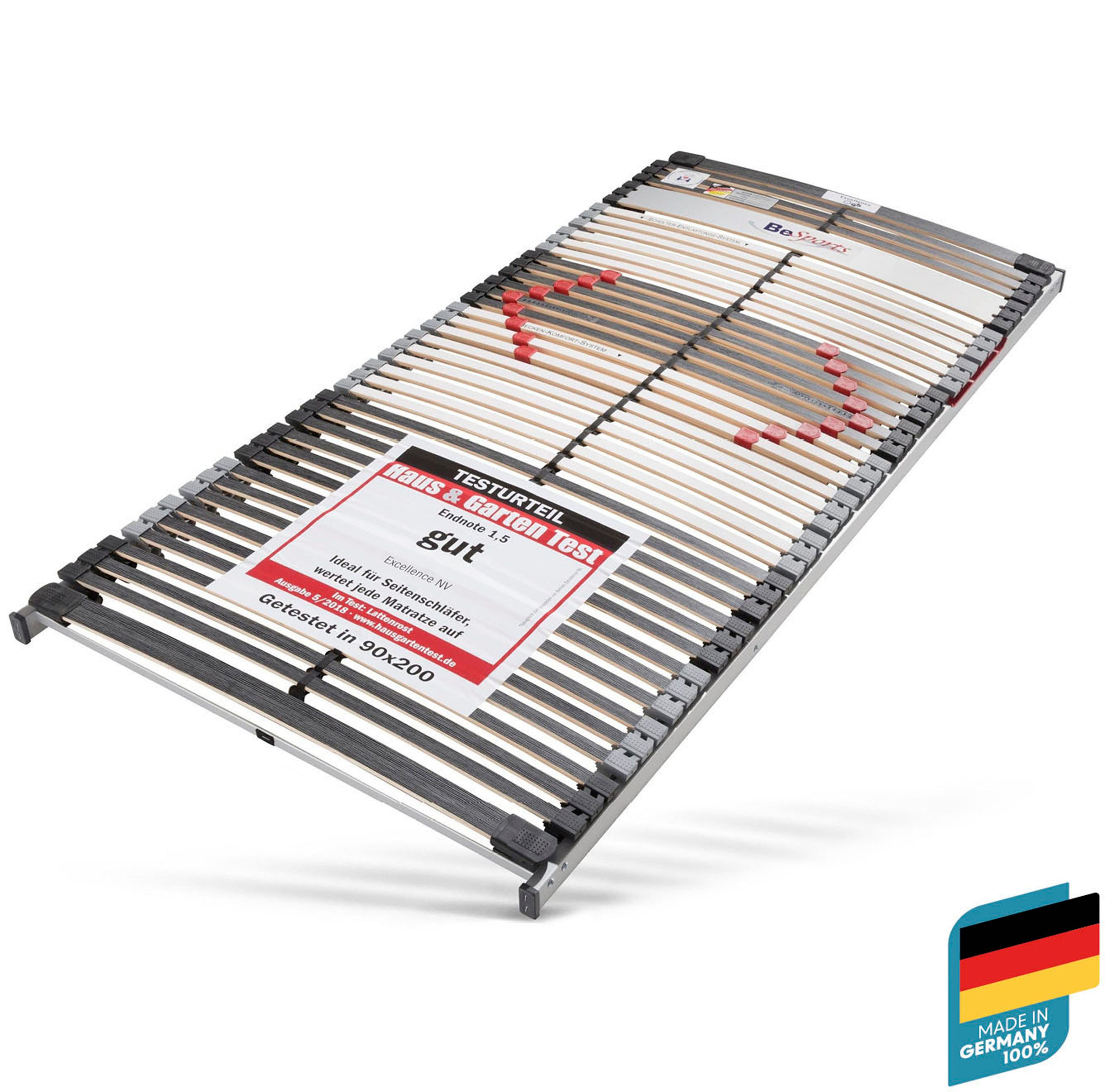 Lattenrost Lattenrost Excellence NV, Lattenrost in 90x200 cm und weiteren Größen, BeSports, Kopfteil nicht verstellbar, Fußteil nicht verstellbar, Lattenrost in 90x200 cm und weiteren Größen, komfortabler Lattenrost