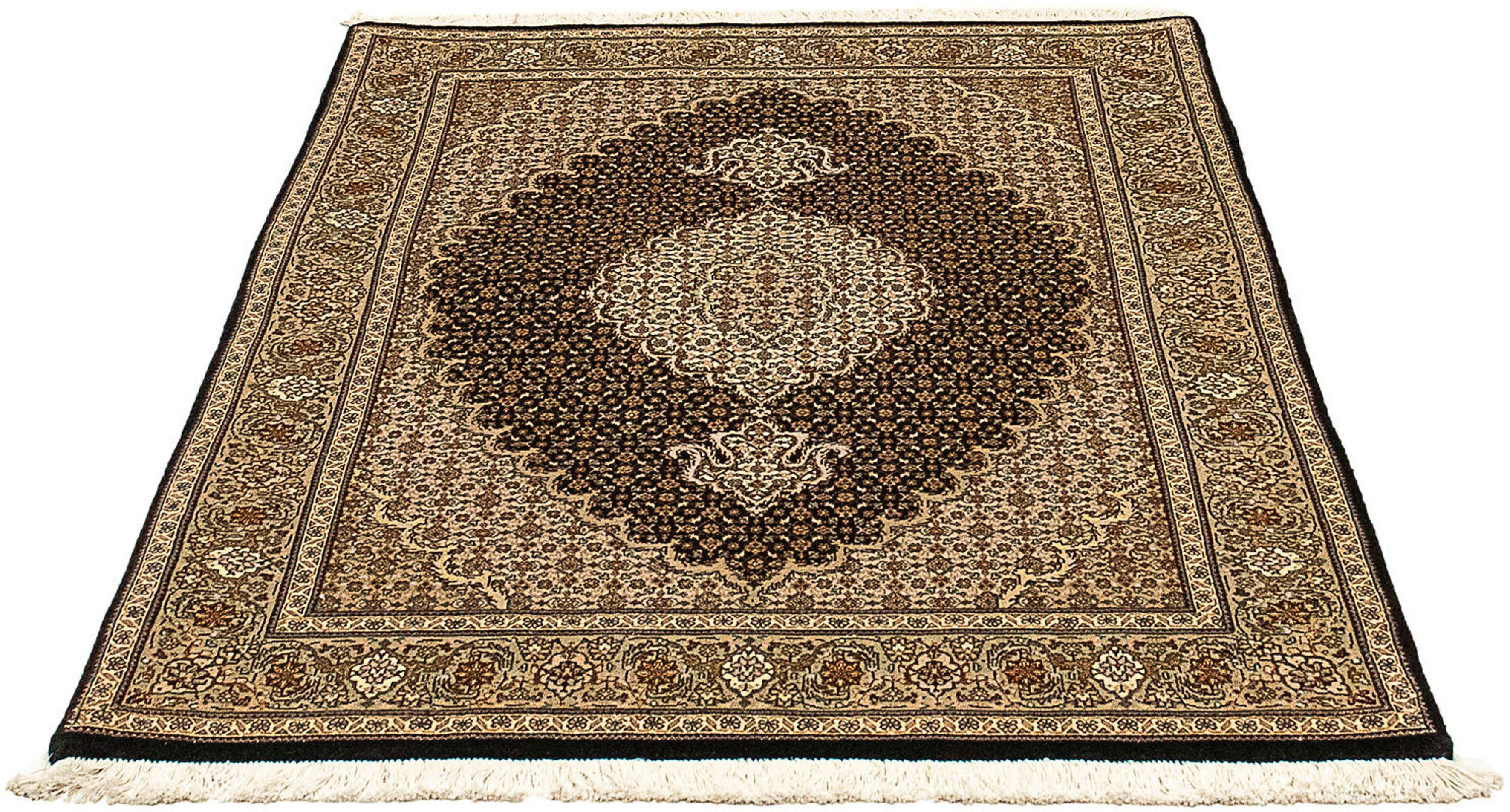 Orientteppich Perser - Täbriz - Royal - 148 x 100 cm - dunkelblau, morgenland, rechteckig, Höhe: 7 mm, Wohnzimmer, Handgeknüpft, Einzelstück mit Zertifikat