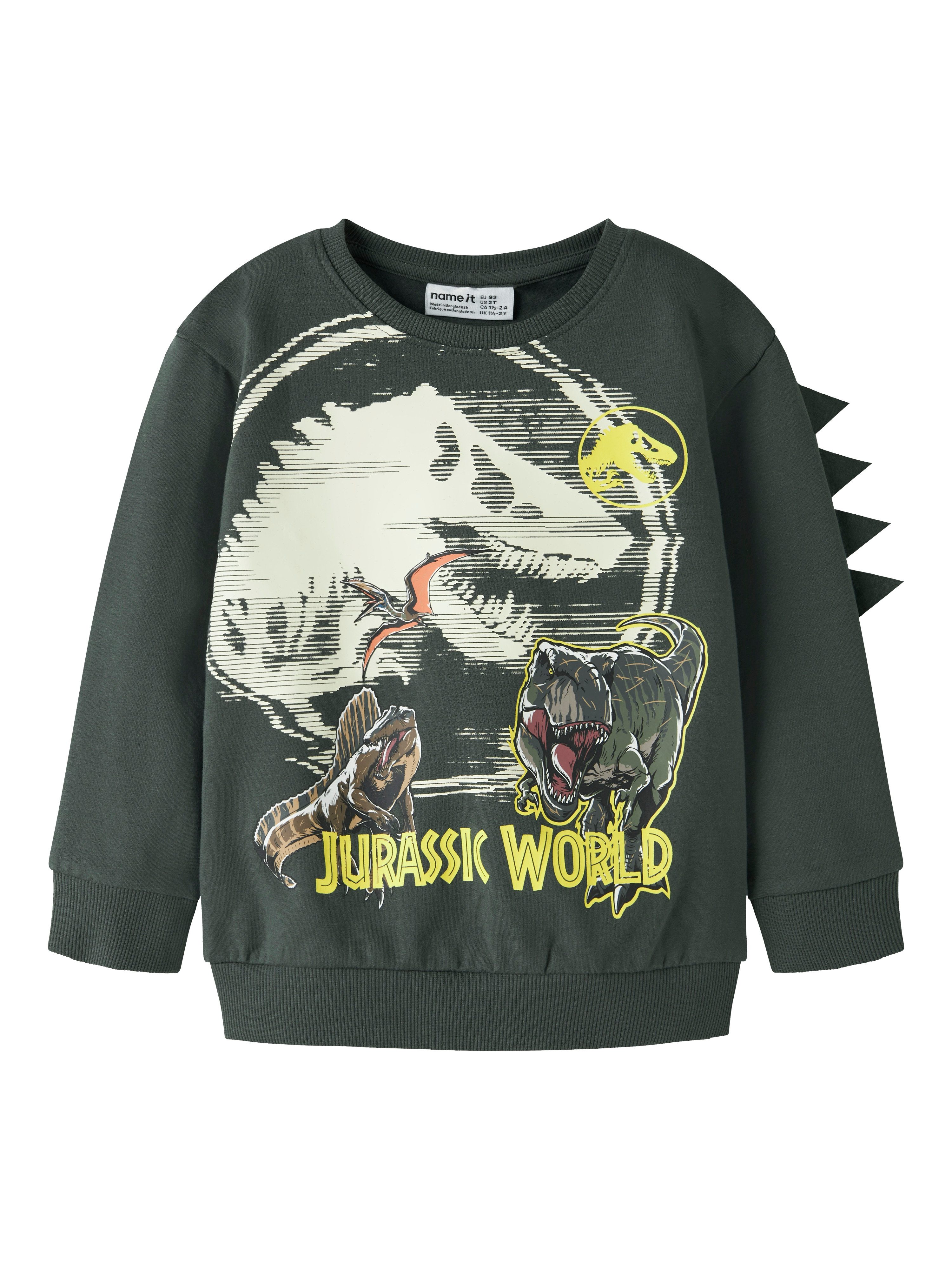 Name It Sweatshirt NMMJAL JURASSIC NREG SWEAT BRU NOOS SKY Baumwollmischung, regular fit, mit Jurassic World Print