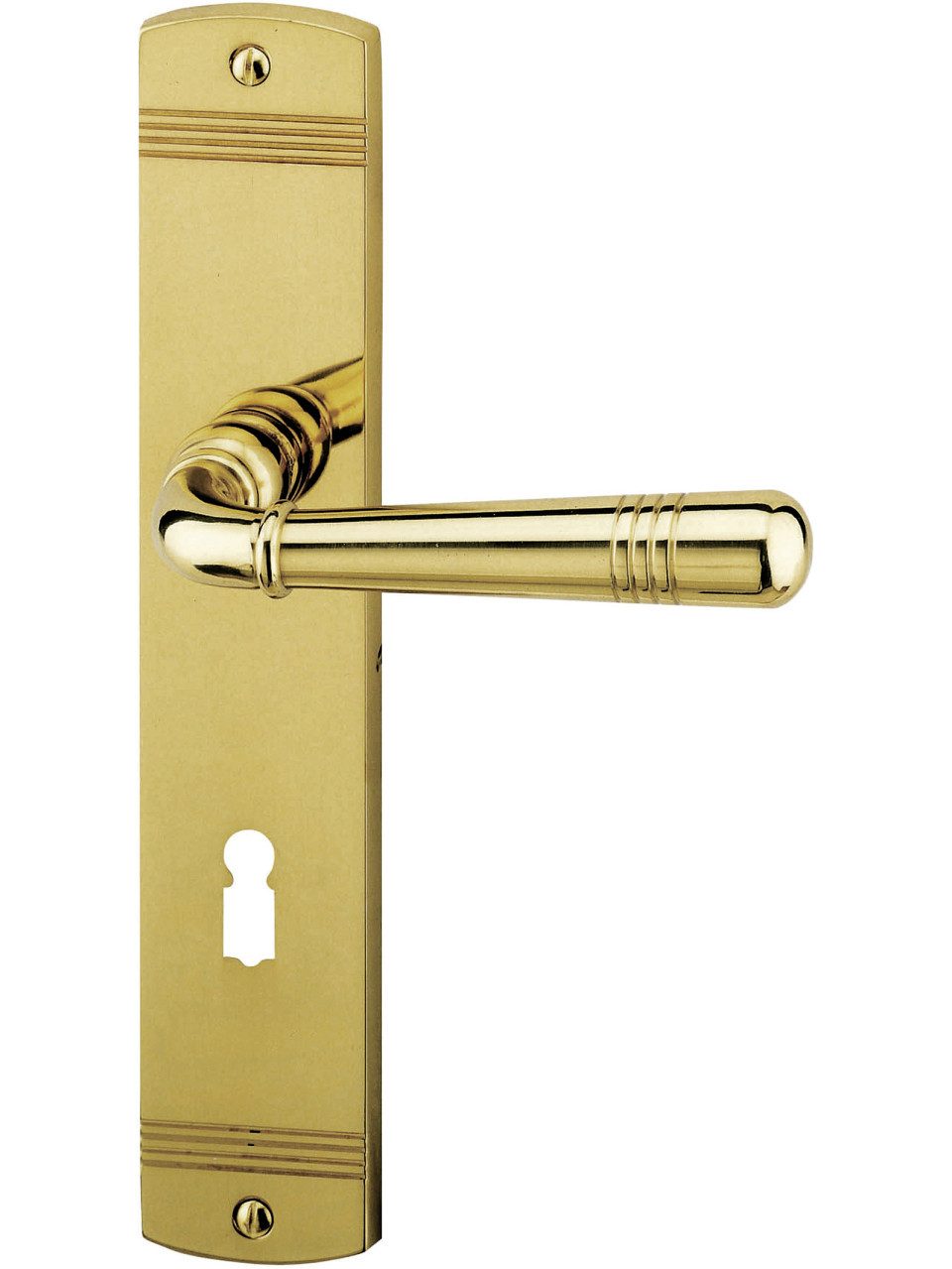 Alpertec Drückergarnitur Alpertec BB-Langschildgarnitur Sale Messing gold