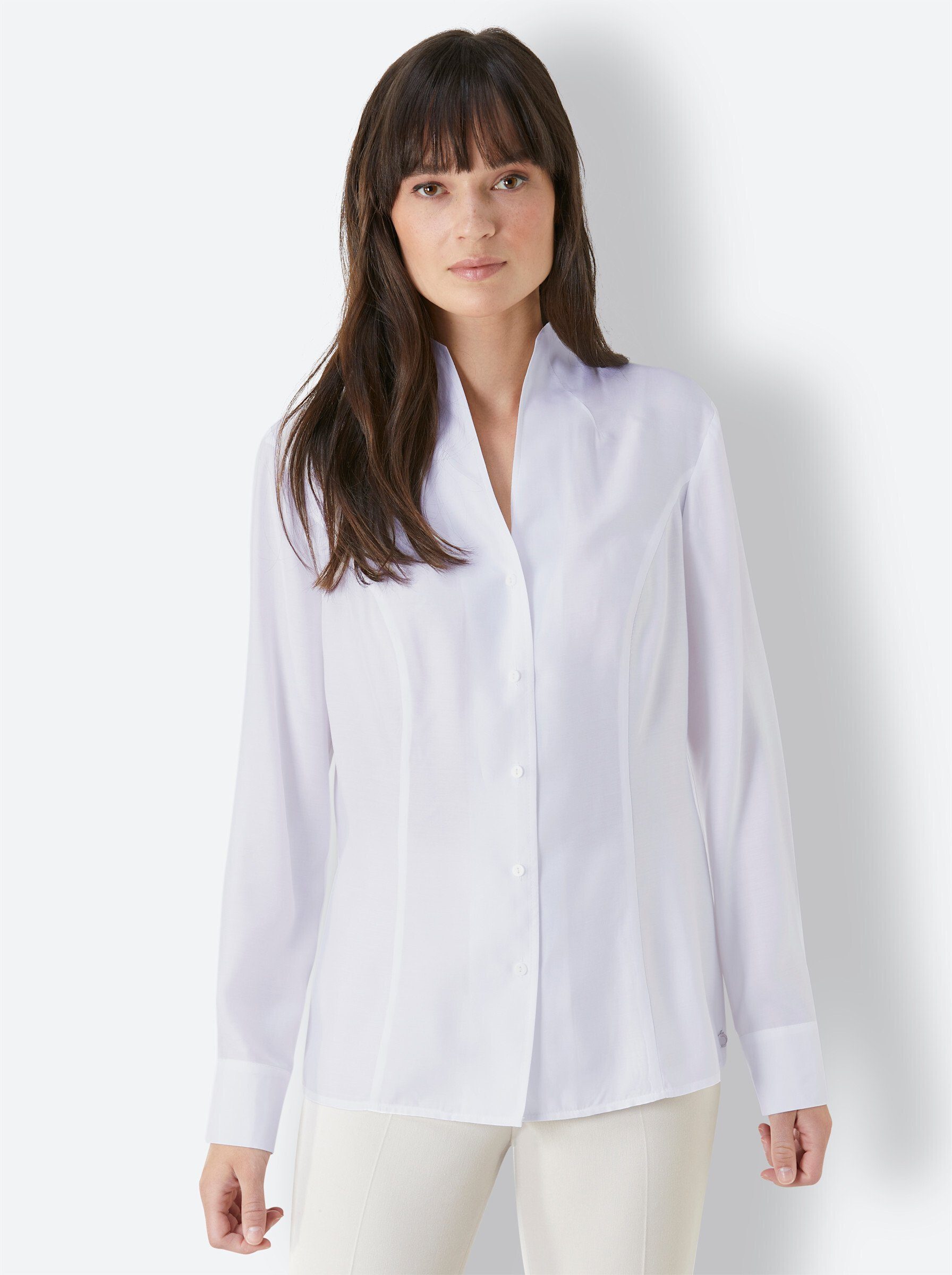 Klassische Bluse Viskose-Seiden-Bluse