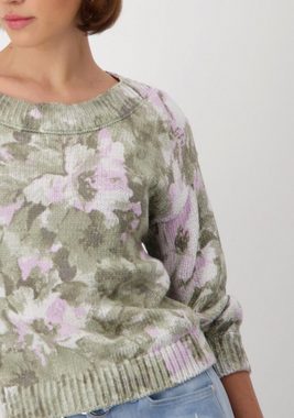 Monari 3/4 Arm-Pullover mit Blumendruck