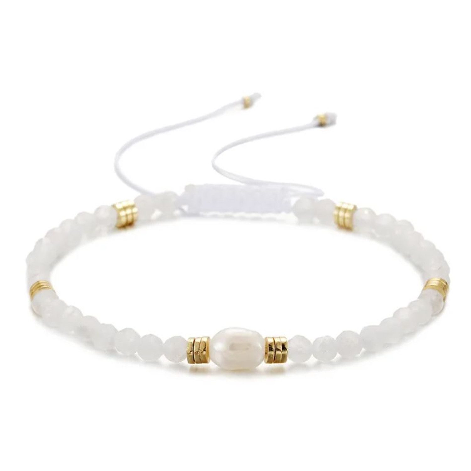 KARMA Perlenarmband Damen Armband Süßwasserperlen Blau, günstig online kaufen
