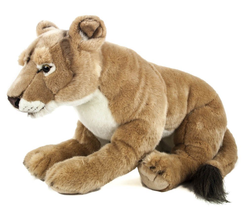 Teddys Rothenburg Kuscheltier Löwin liegend 66 cm Stofftier liegend hellbraun