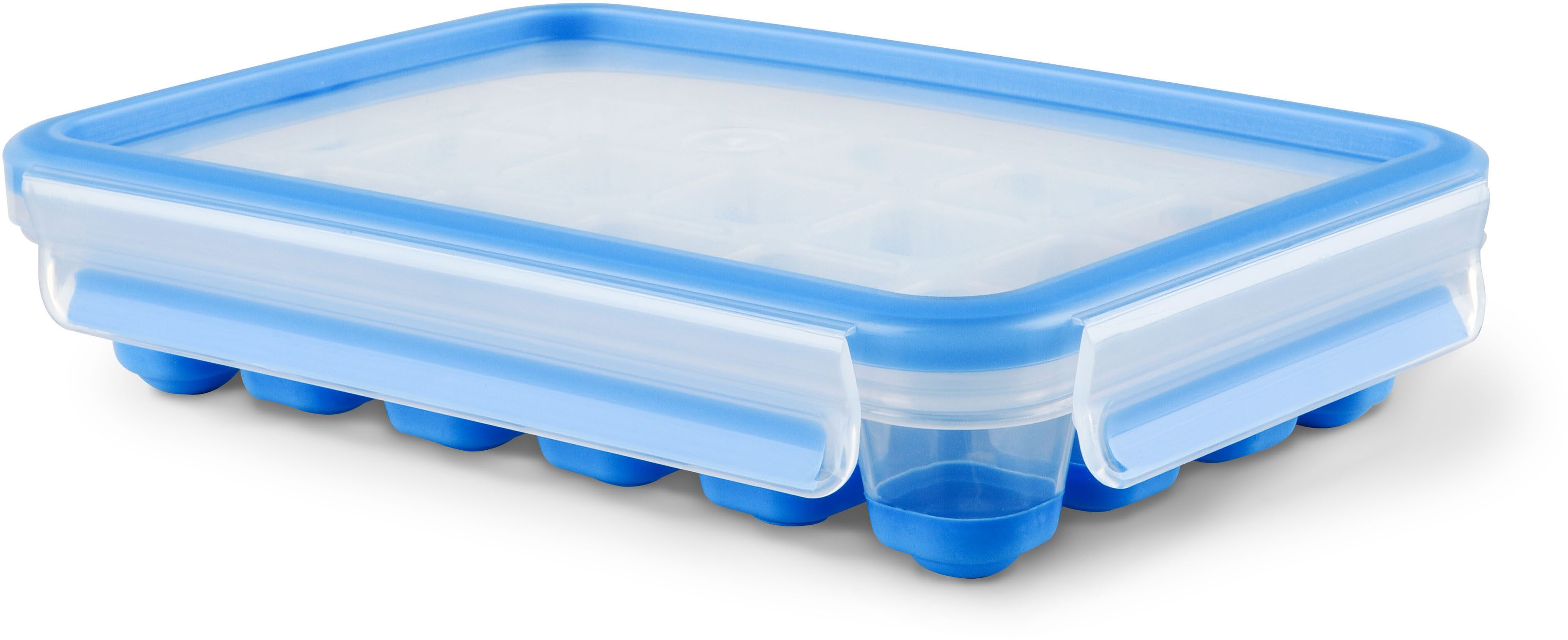 Emsa Eiswürfelbehälter Clip & Close, Polyprophylen (PP), (2-tlg), 24 Eiswürfel, flexibler Boden, dicht, auslaufsicher, spülmaschinenfest