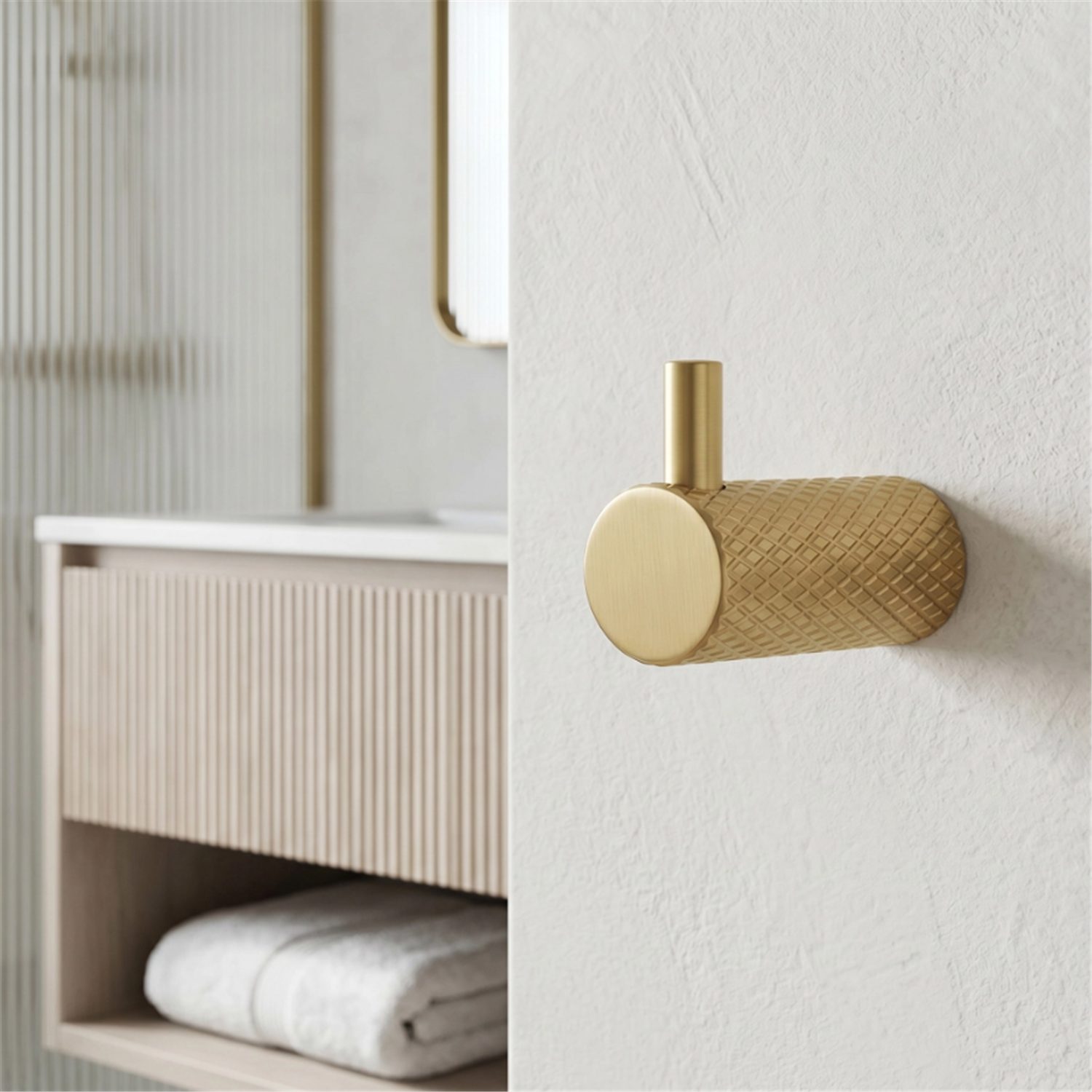 wohnwerk.idee Badaccessoire-Set Badezimmerhaken Gold Chrom Kupfer Matt Wandhaken, erhältlich in Gold,Gold Matt, Chrom, Kupfer,Kupfer Matt