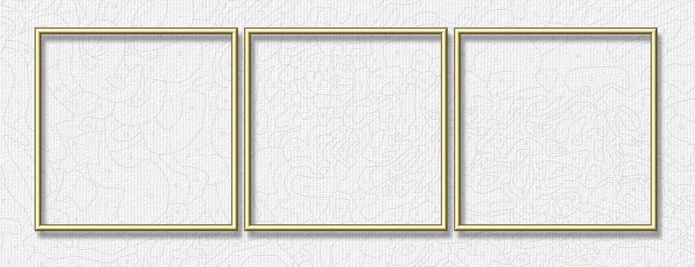 Schipper Bilderrahmen Malen nach Zahlen, Triptychon 120x40cm, (Set), Made in Germany