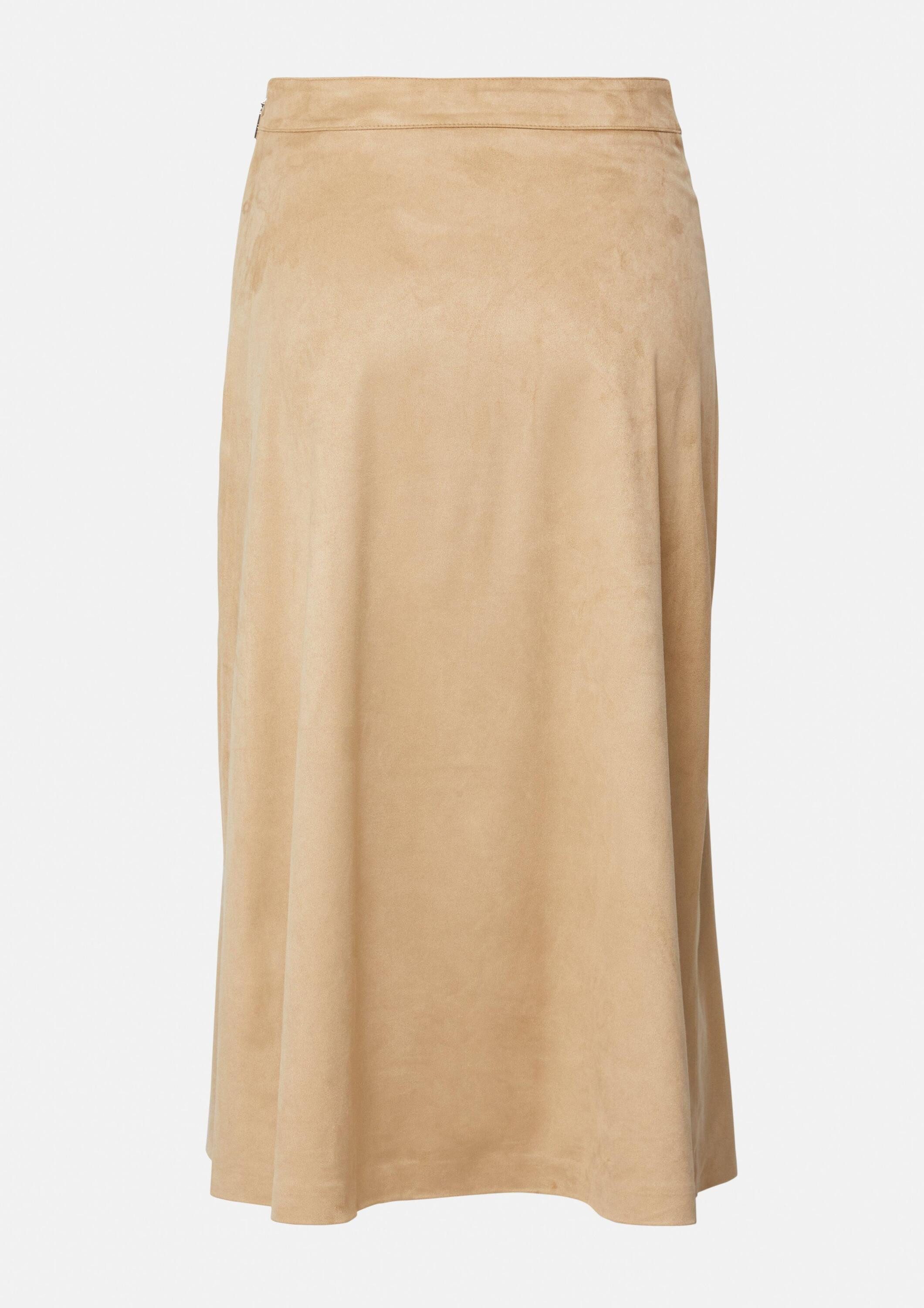 comma Midirock Rock Midirock in A-Shape und Veloursleder-Optik günstig online kaufen