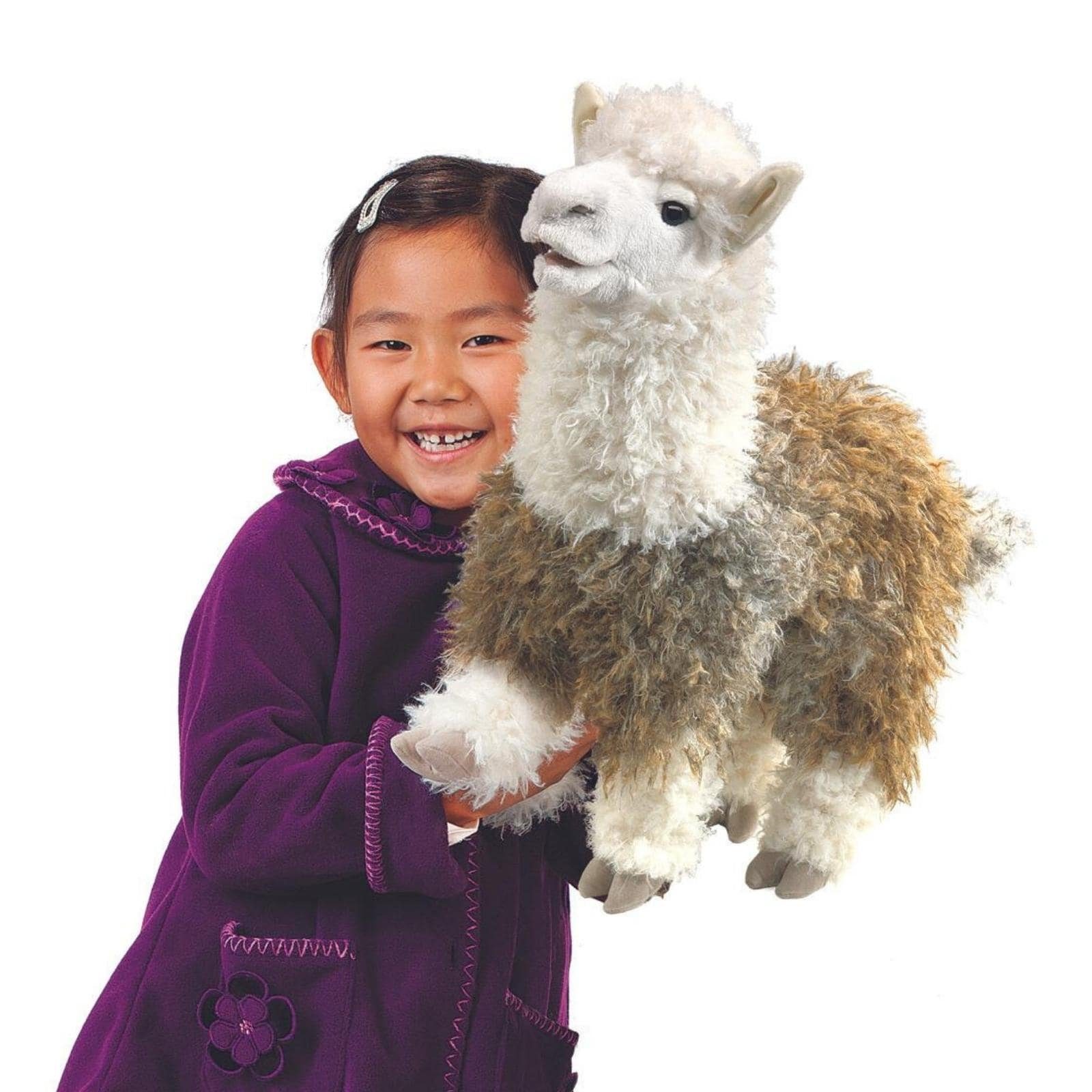 Folkmanis Панч і Джуді Handpuppe Folkmanis Alpaca