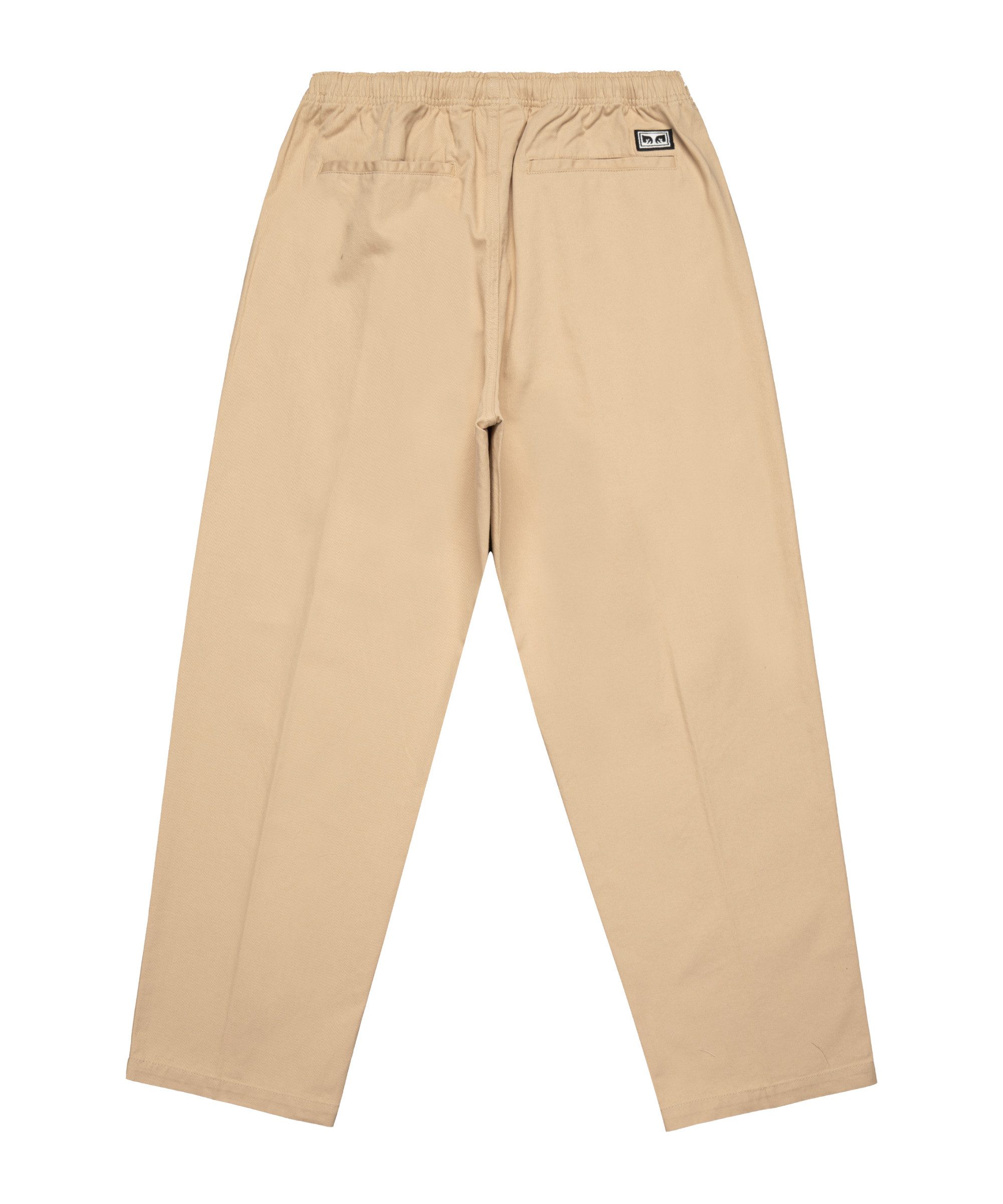 OBEY Jogginghose Obey Easy Twill Hose Beige Shorts Herren