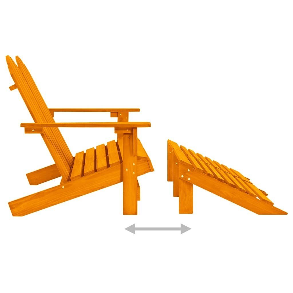orange Adirondack-Gartenbank St) Tannenholz Fußstütze (1 Orange Gartenstuhl orange | 2-Sitzer mit vidaXL