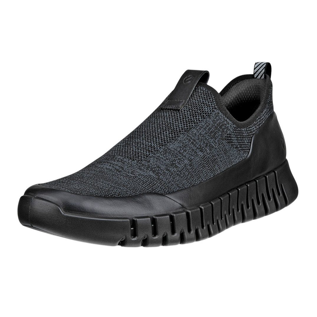 Ecco Gruuv Easy-Slip (atmungsaktiv Textil) schwarz Herren Sneaker günstig online kaufen