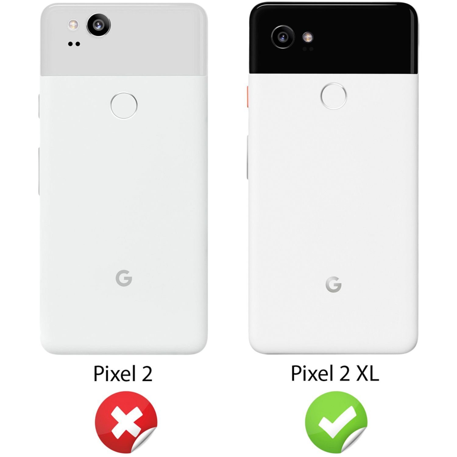 Nalia Smartphone-Hülle Google Pixel 2 XL 15,2 cm (6 Zoll), Carbon Look Silikon Hülle / Matt Schwarz / Rutschfest / Karbon Optik