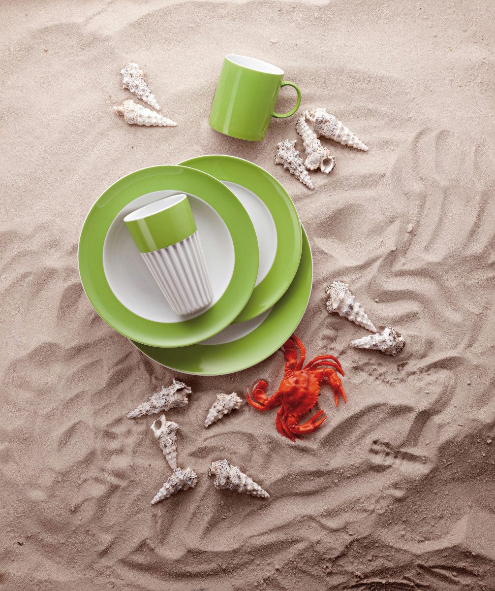 Thomas Porzellan Tasse Sunny Day Apple Green Tee-/Kombitasse 2tlg., Porzellan