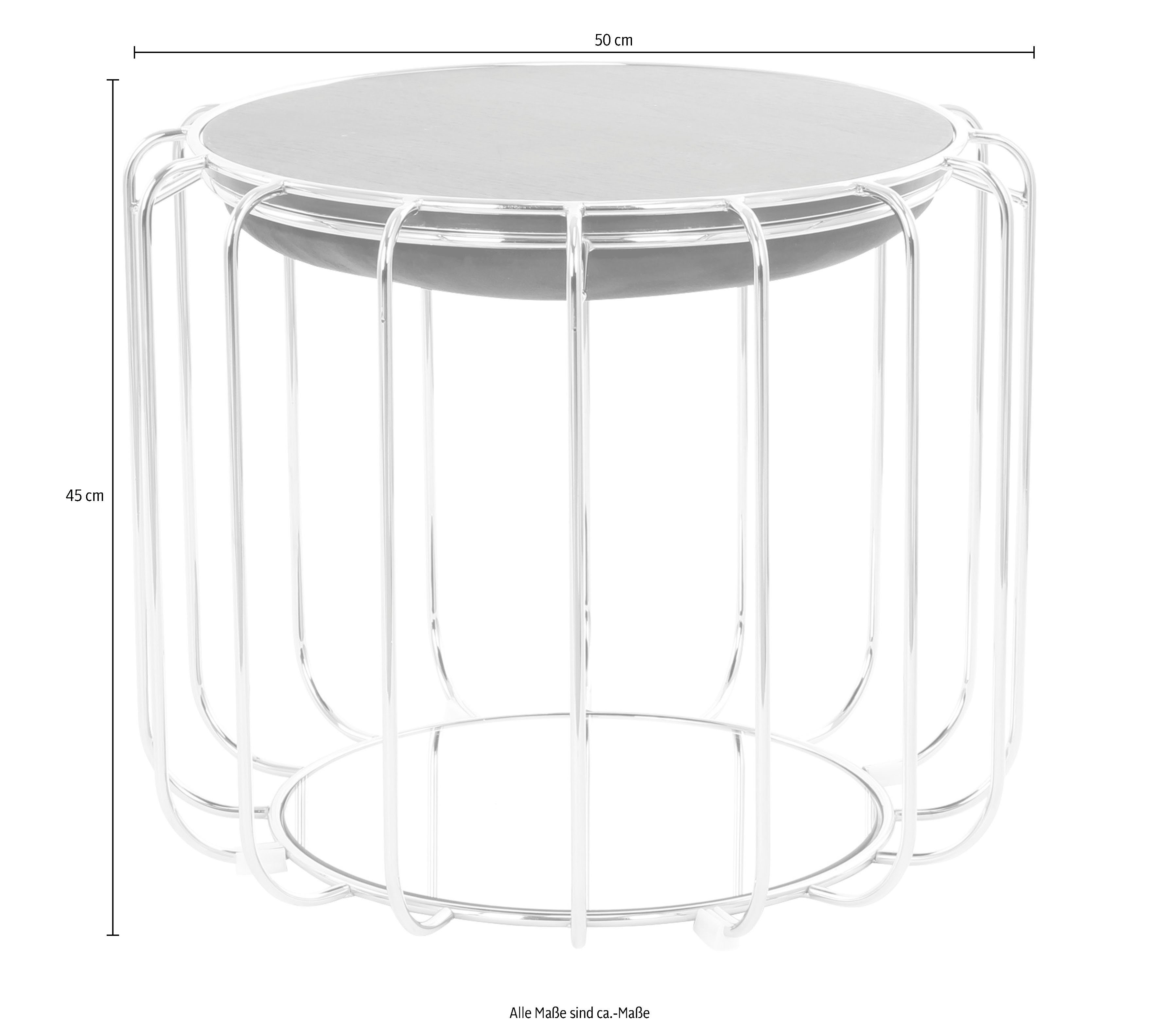 Kayoom Beistelltisch Pouf Comfortable 110, abnehmbares und wendbares Oberteil (1-St), praktisch umzuwandeln in Tisch oder Hocker, mit Spiegelglas