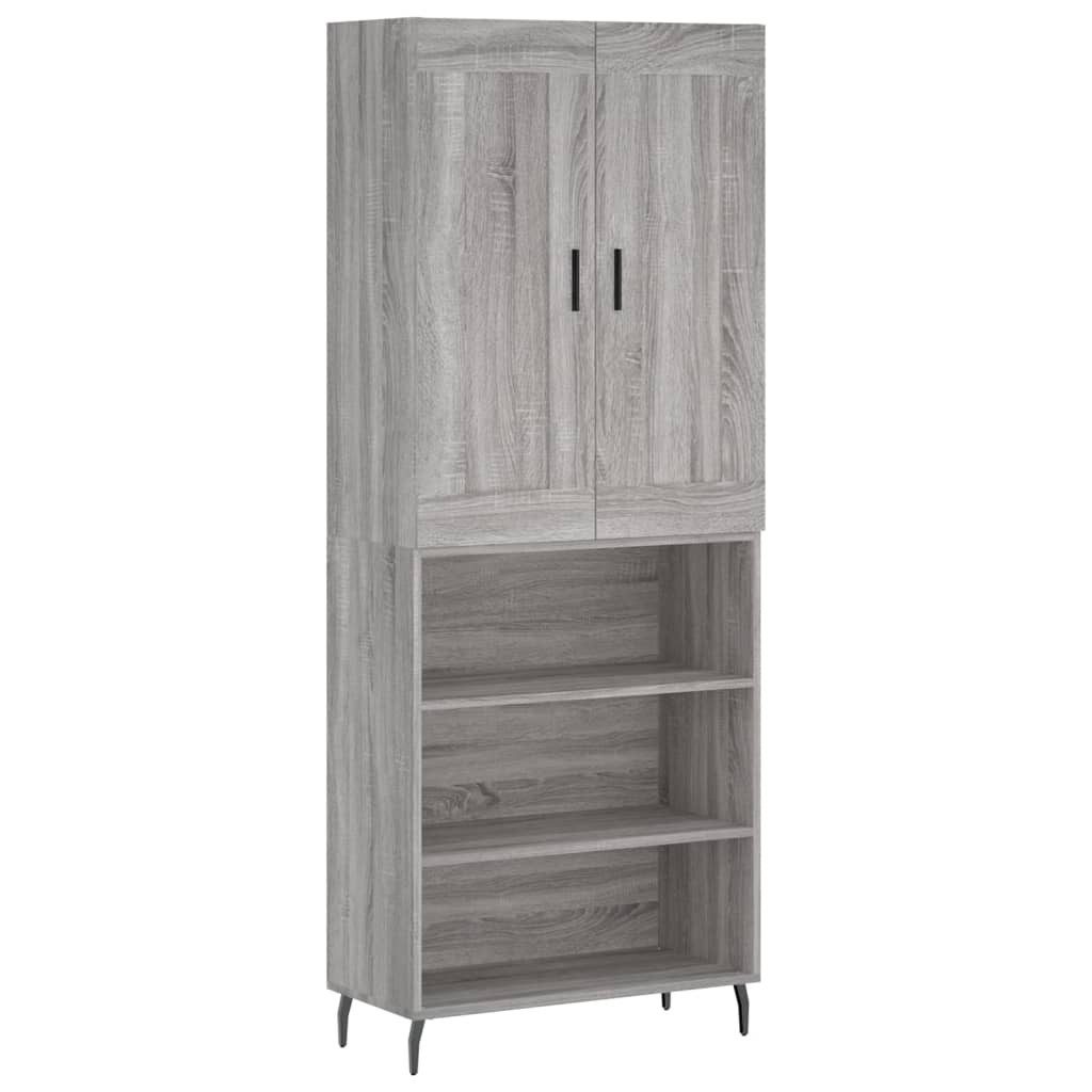 vidaXL Highboard Highboard Grau Sonoma 69,5x34x180 günstig online kaufen