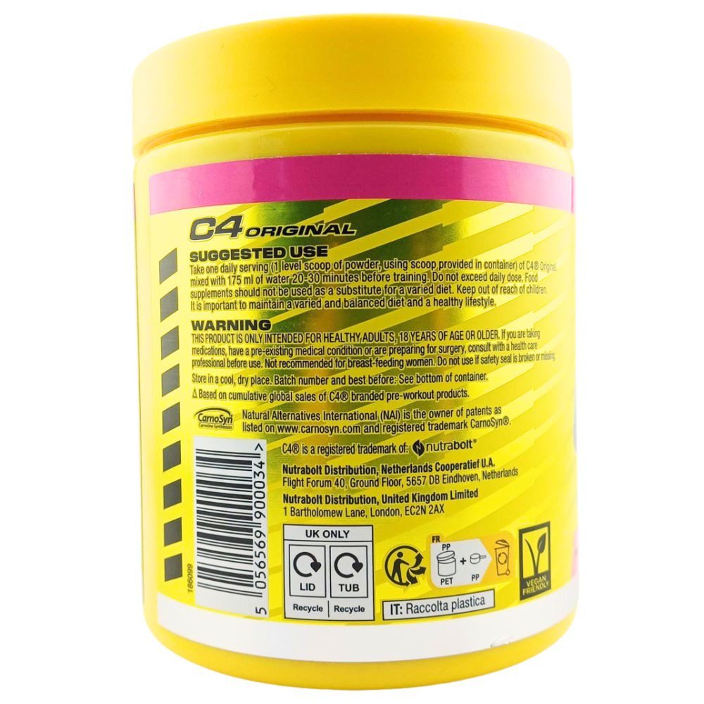 Cellucor Cellucor C4 Pre-Workout 30 Portionen Pulver, Mit Beta-Alanin (Carnosyn)