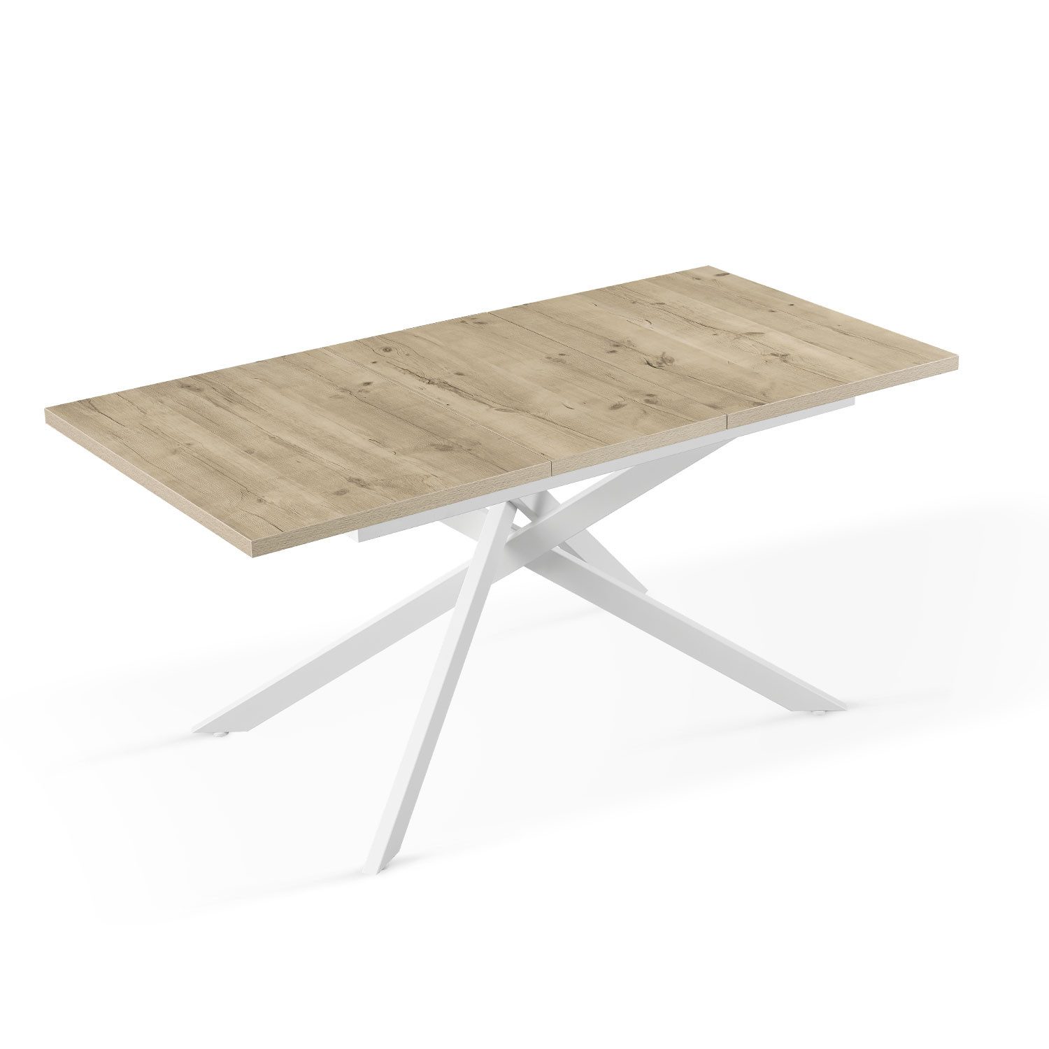 B&D home Esstisch LARS, Metallgestell schwarz oder weiß, ausziehbar 120-160 günstig online kaufen