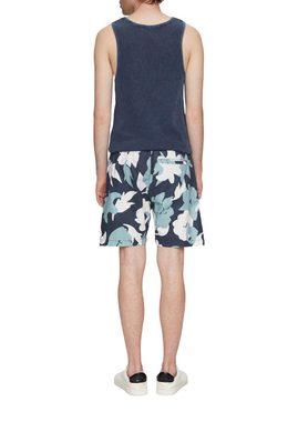 QS Hose & Shorts Shorts mit All-over-Print und elastischem Bund Durchzugkordel