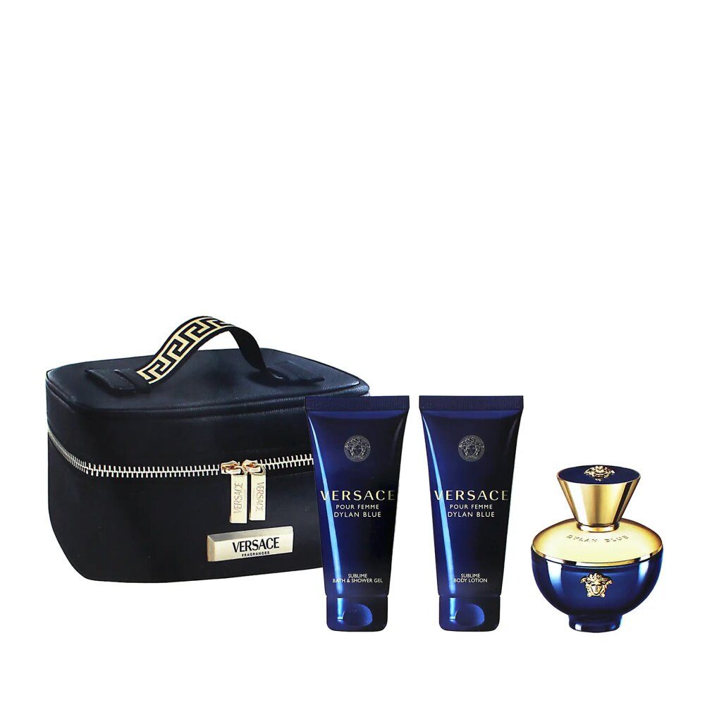 Versace Duft-Set Pour Femme Dylan Blue Eau De Parfum Spray 100ml Set 3 Artikel
