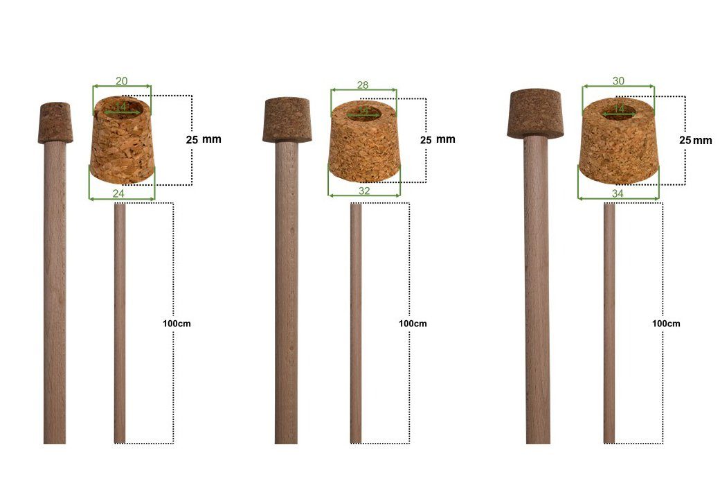 Lauschaer Glas Gartenstecker Rosenkugelstab Gartenkugelstab mit Korkaufsatz günstig online kaufen