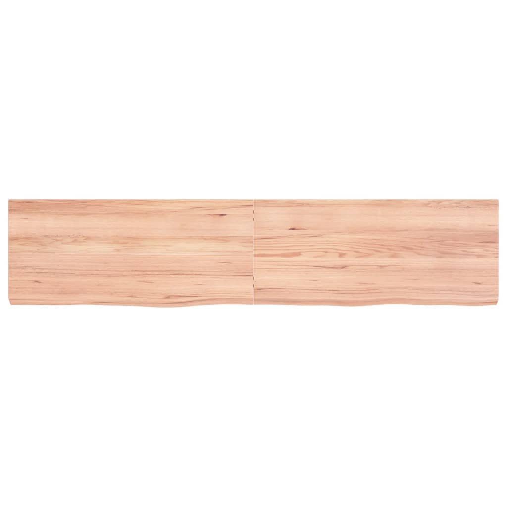 Hellbraun Massivholz Behandelt 180x40x(2-6)cm furnicato Eiche Tischplatte