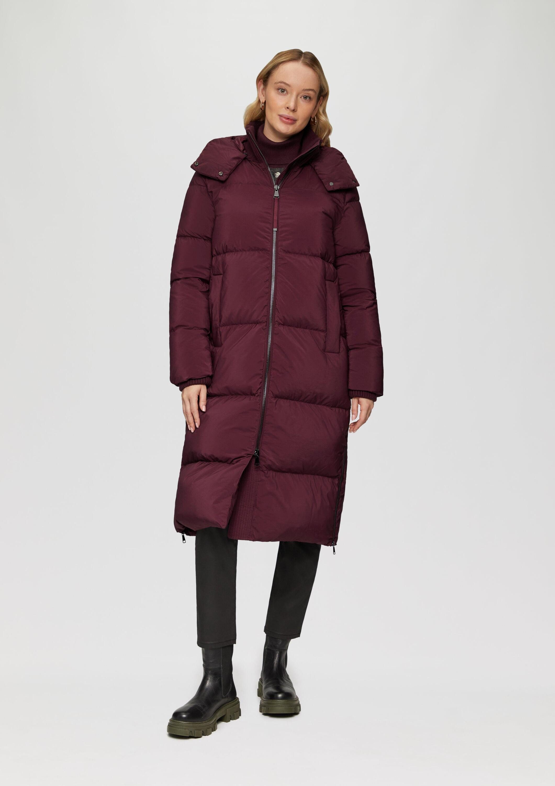 s.Oliver Wintermantel Outdoor-Mantel Wärmender Daunenmantel mit abnehmbarer Kapuze