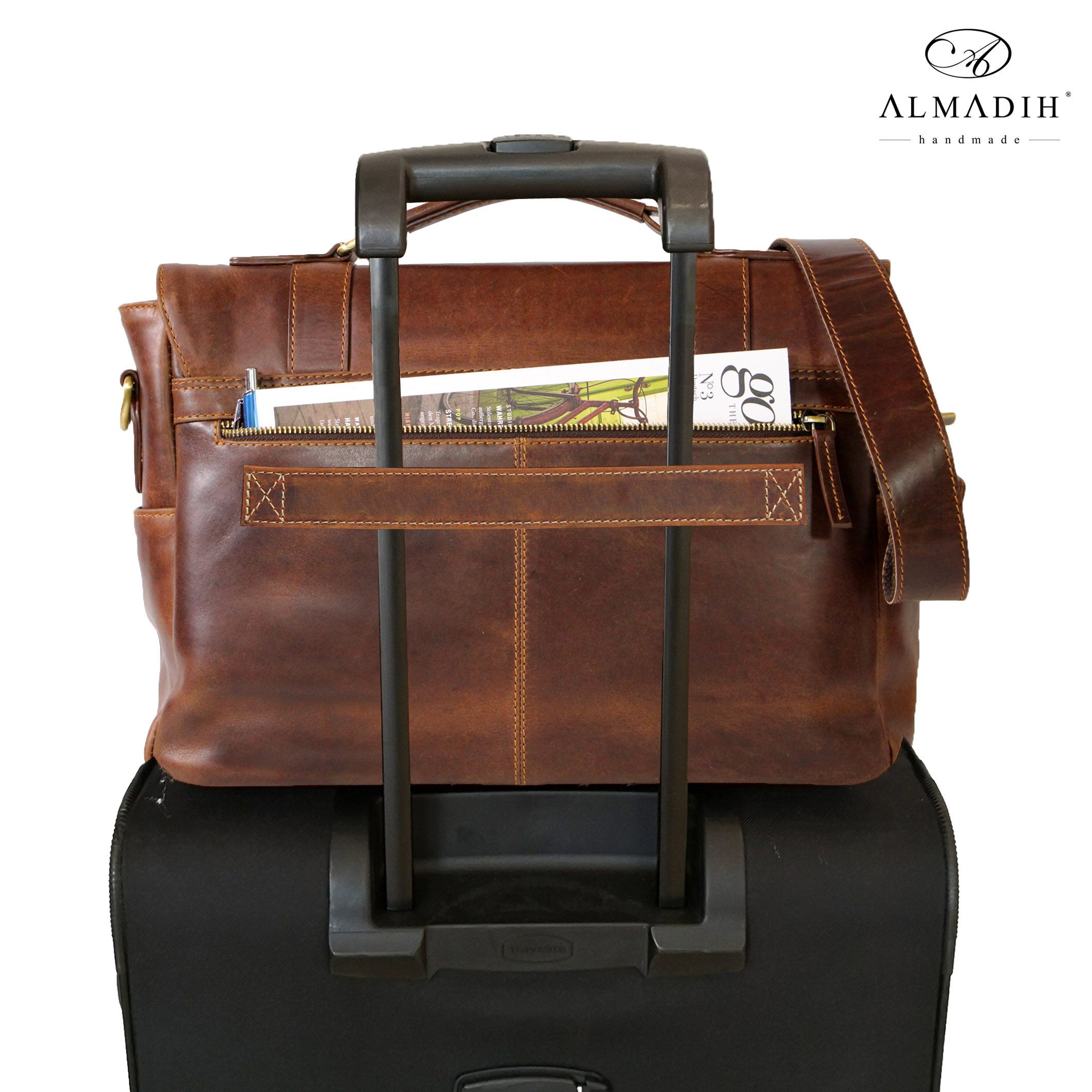 ALMADIH Aktentasche 15 Zoll Businesstasche mit Laptopfach - CLAYTON Laptoptasche mit