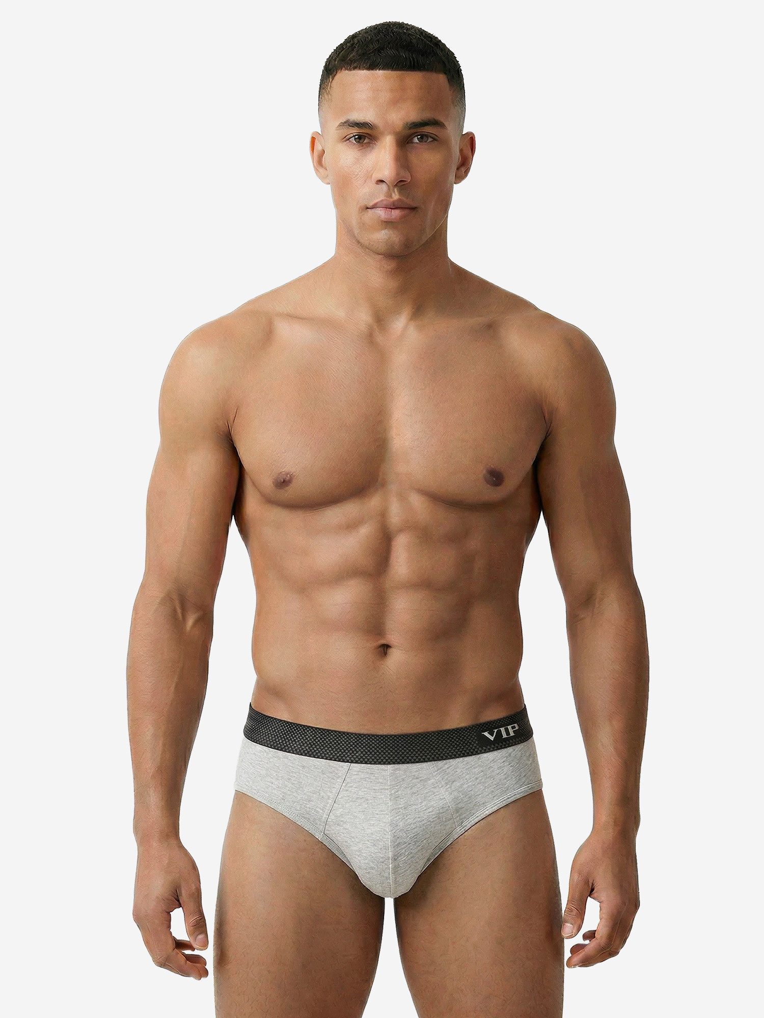 VIP Slip Premium Jersey Stretch - 10er Set - klassische Unterhosen (10-St) Unterwäsche Männer Herren Uni Baumwoll-Mix (95% Baumwolle) 10-Pack