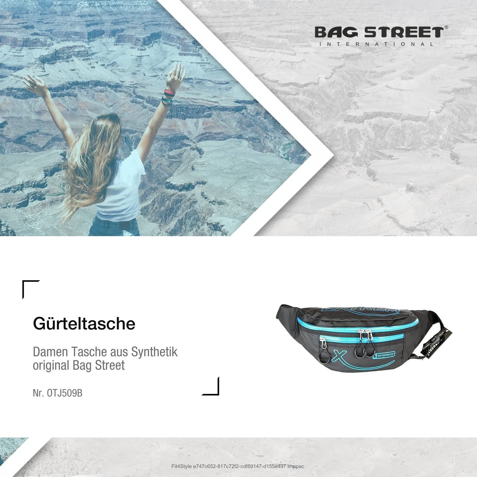 BAG STREET Gürteltasche Bag Street Damen Herren Gürteltasche (Gürteltasche), Damen, Herren, Jugend Gürteltasche Synthetik, schwarz, blau 12cm hoch