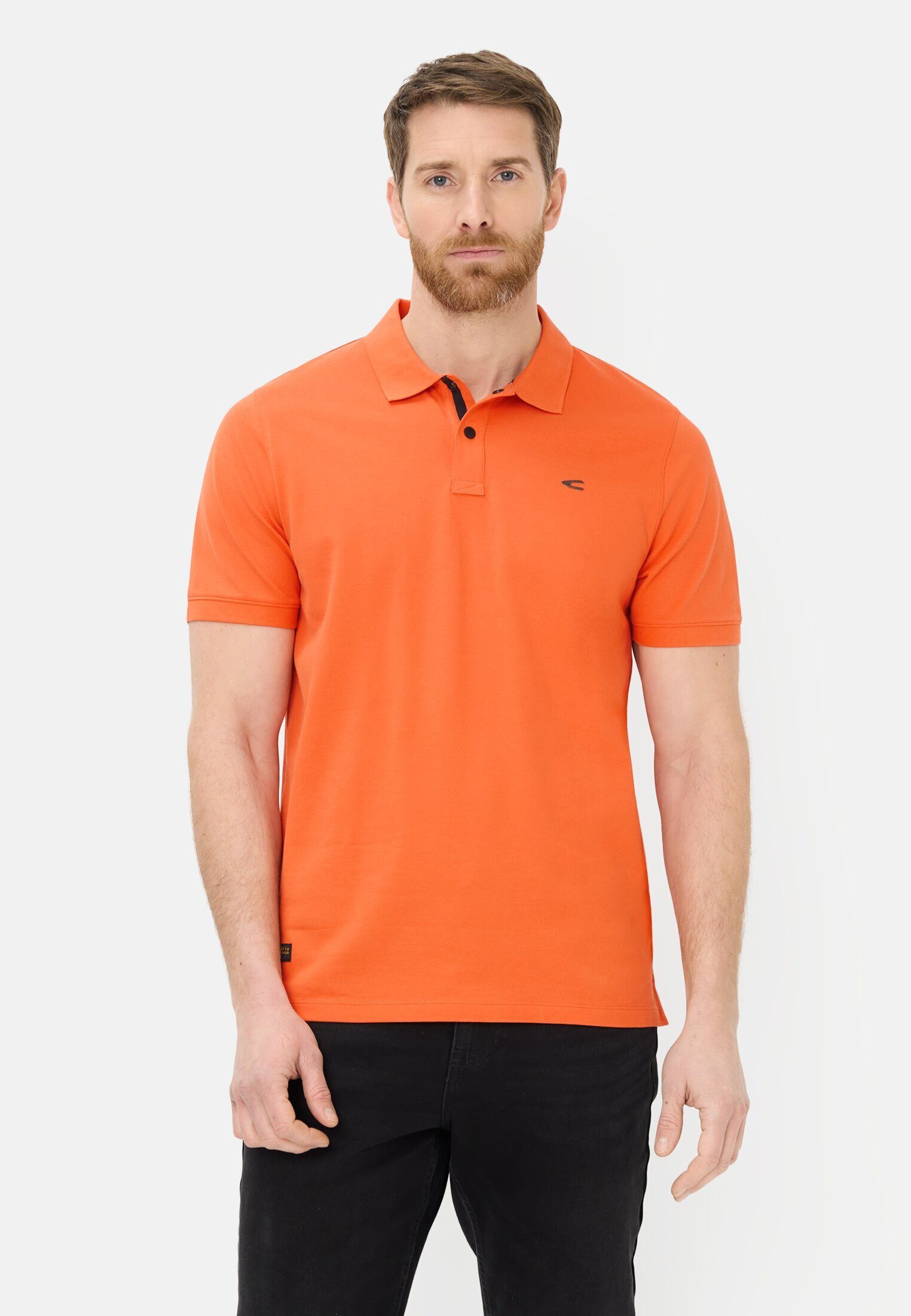 camel active Poloshirt Poloshirt mit Kontrastdetails Kurzarm Shirts_Poloshirt