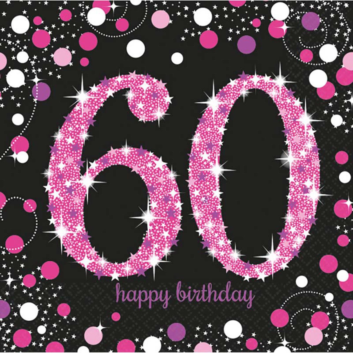 Amscan Hängedekoration Servietten Sparkling #60 Pink günstig online kaufen