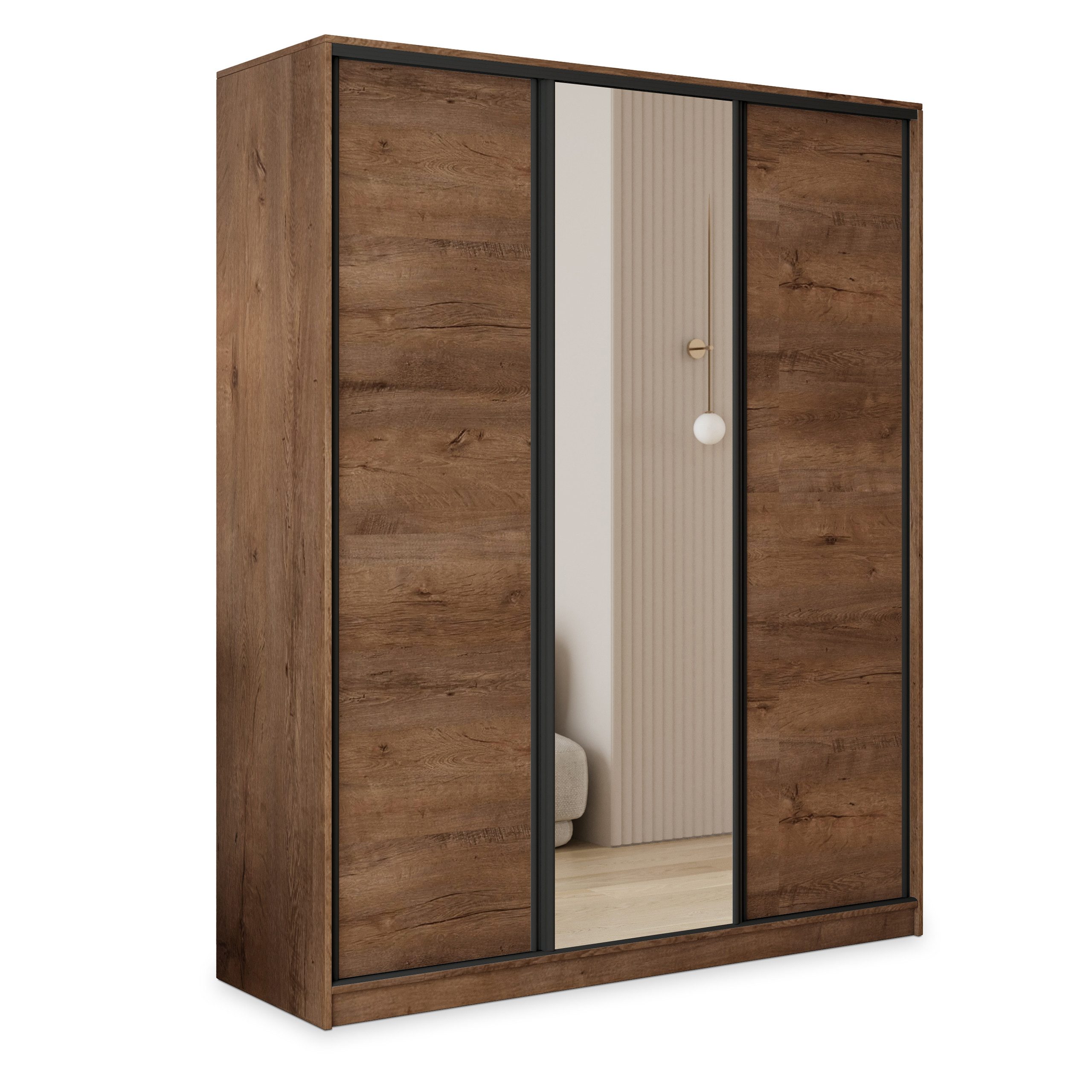 Masseno Schwebetürenschrank TARI Kleiderschrank mit Spiegel und Schubladen günstig online kaufen