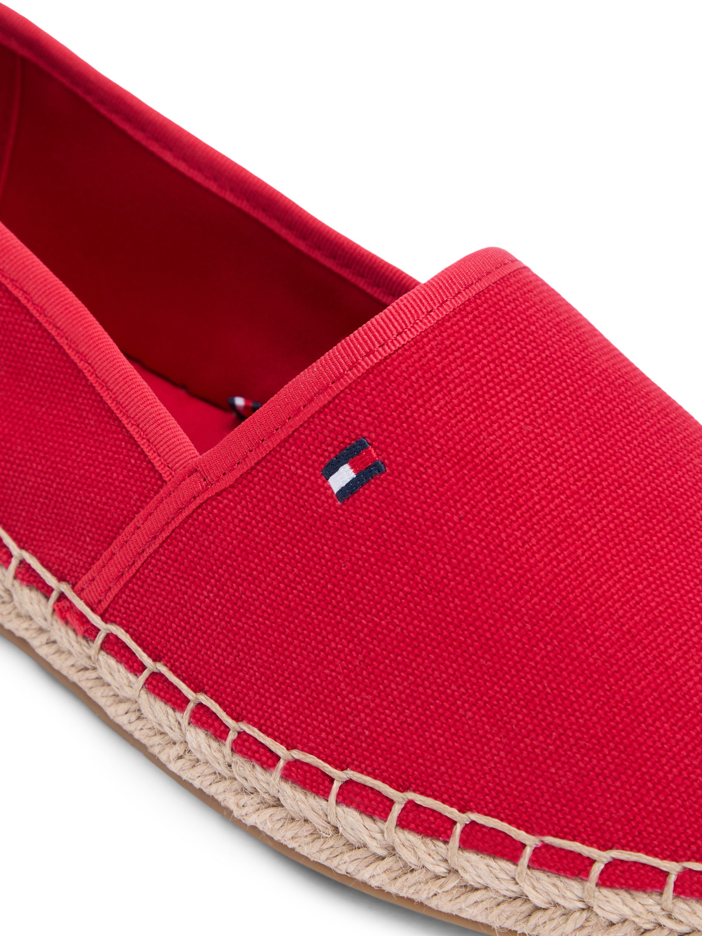 Tommy Hilfiger FLAG CANVAS ESPADRILLE Espadrille,Slipper, Flats, Bequemschuh, Jutebezug und Ziernähten, schmale Form