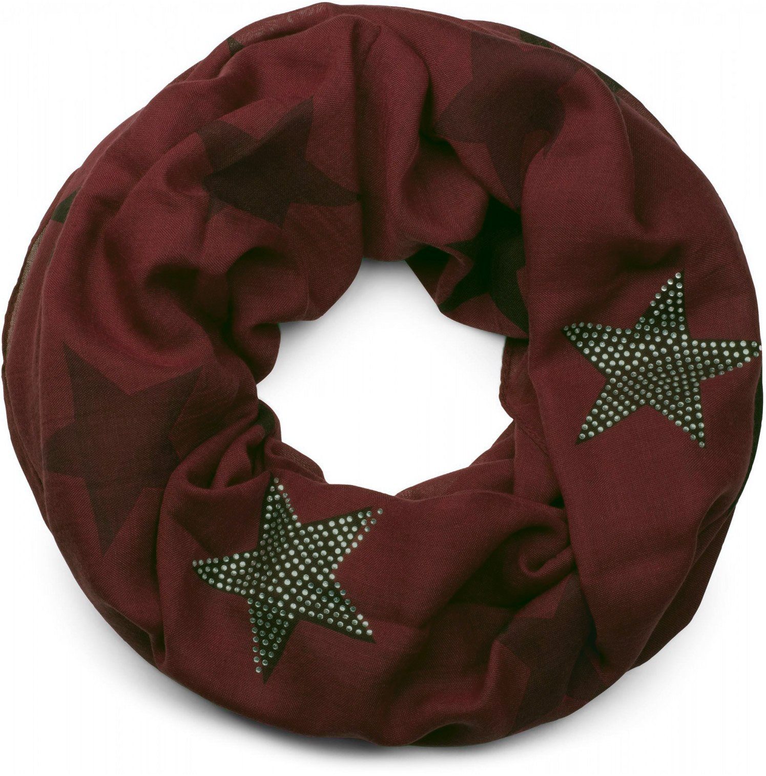 Loop Loop mit Sternen und Strass Applikation