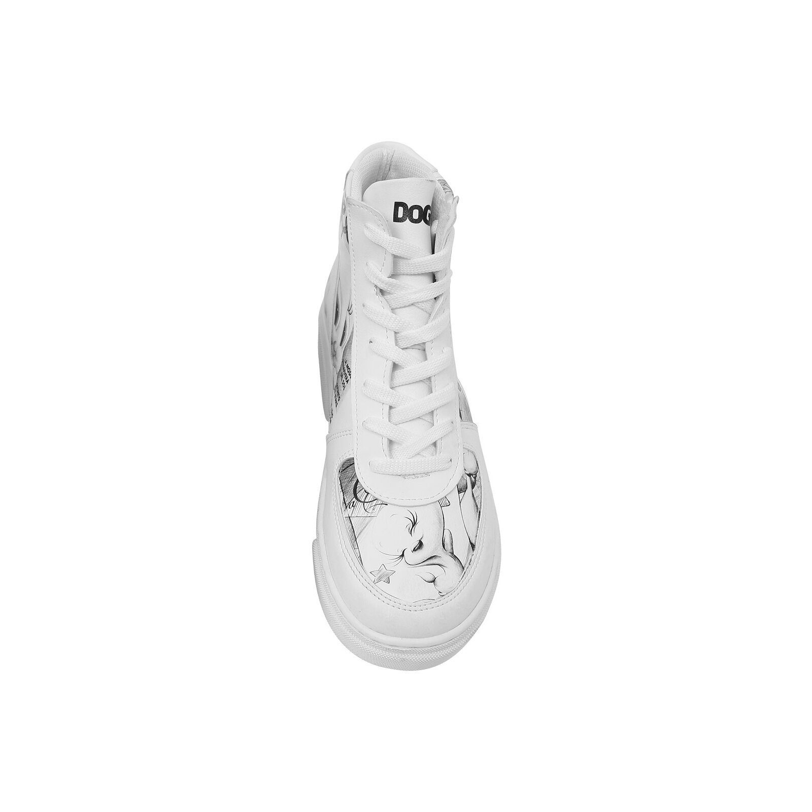 DOGO Ace Boots Tweety Sketch Damen High Sneaker, Ace Boots Tweety Sneaker Handgefertigt