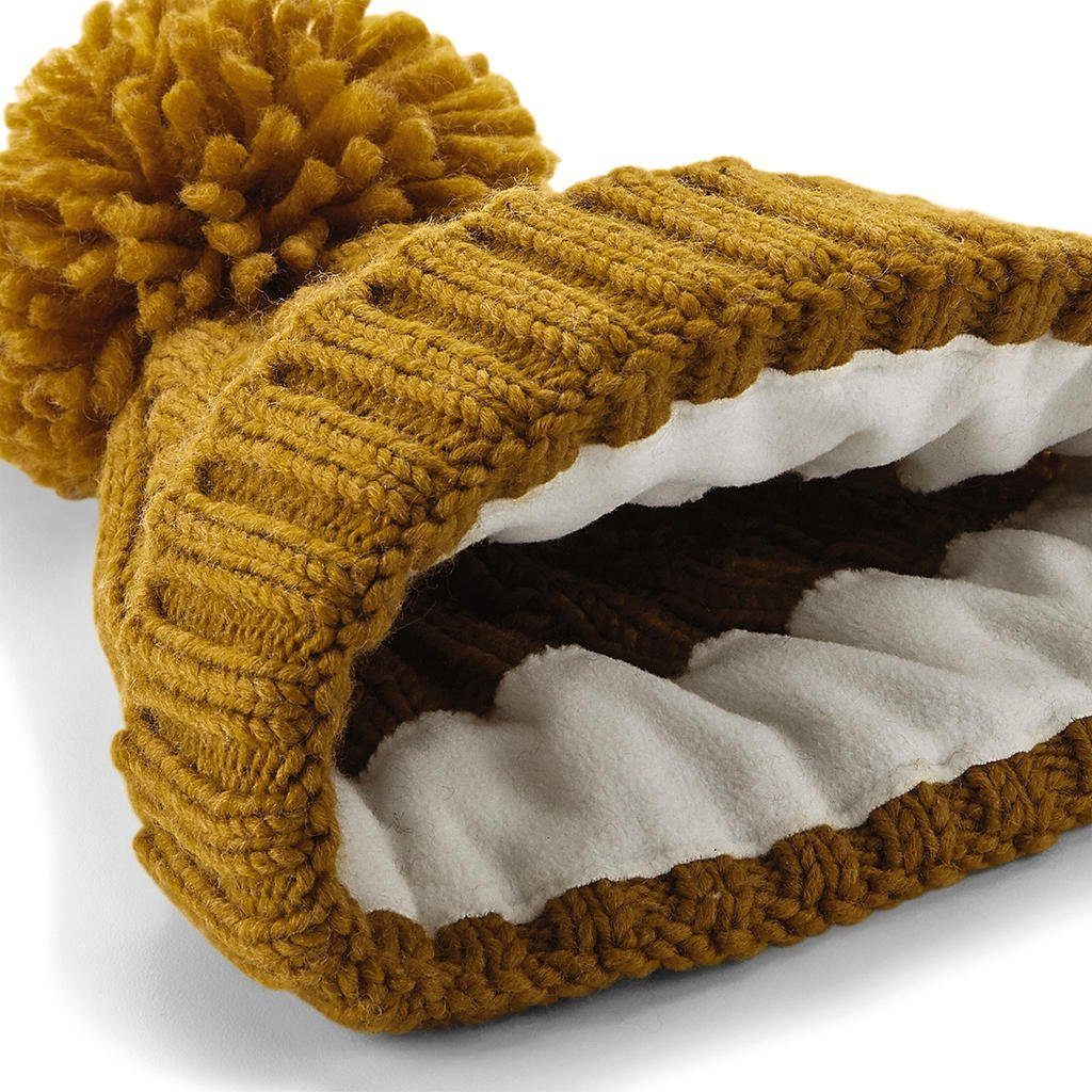 Manufaktur13 Bommelmütze Rough Knit Beanie - Bommelmütze/Wintermütze im Strick-Look